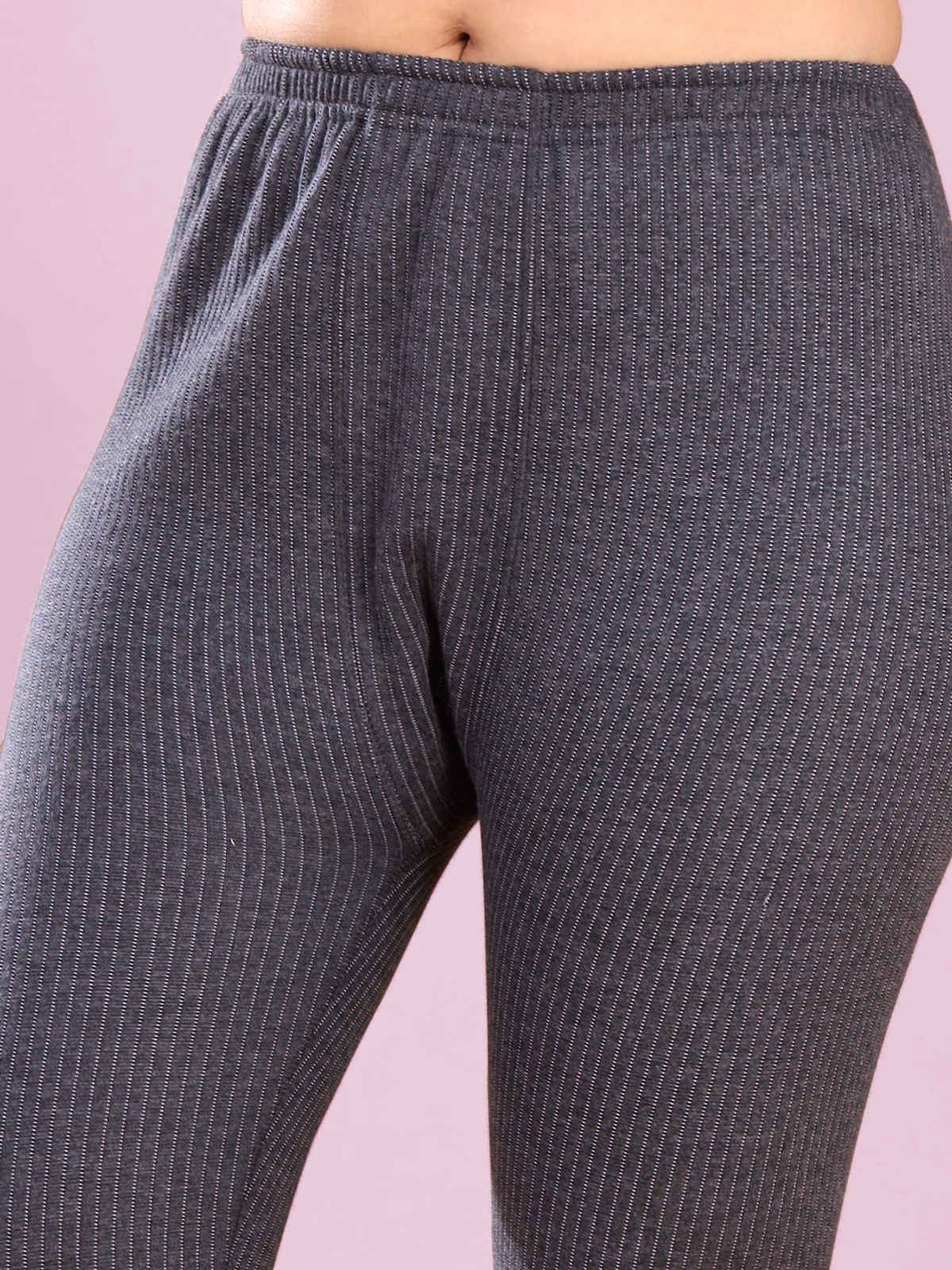 Lux Inferno Women's Cotton Charcoal Thermal Trouser | Charcoal Melange - 85