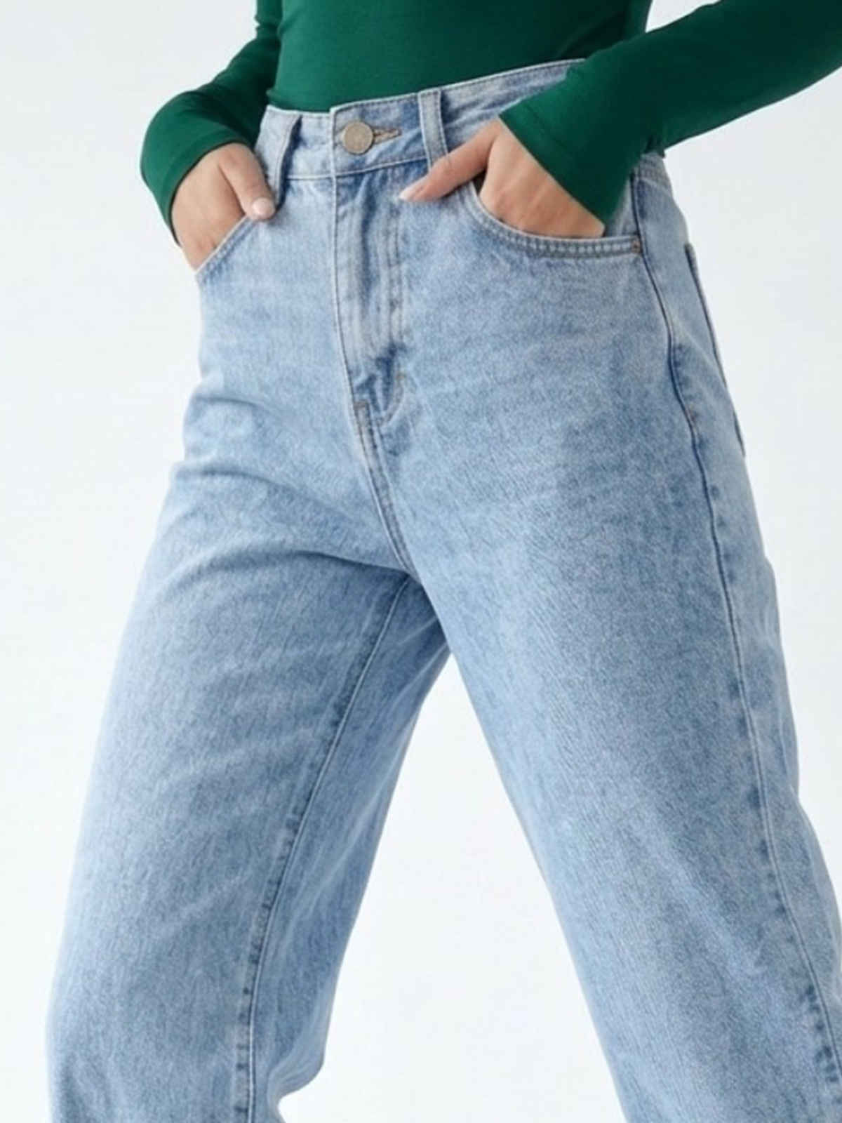 Aadvi Fashion Women's Straight Fit High-Rise Stretchable Jeans | Light Blue - 30