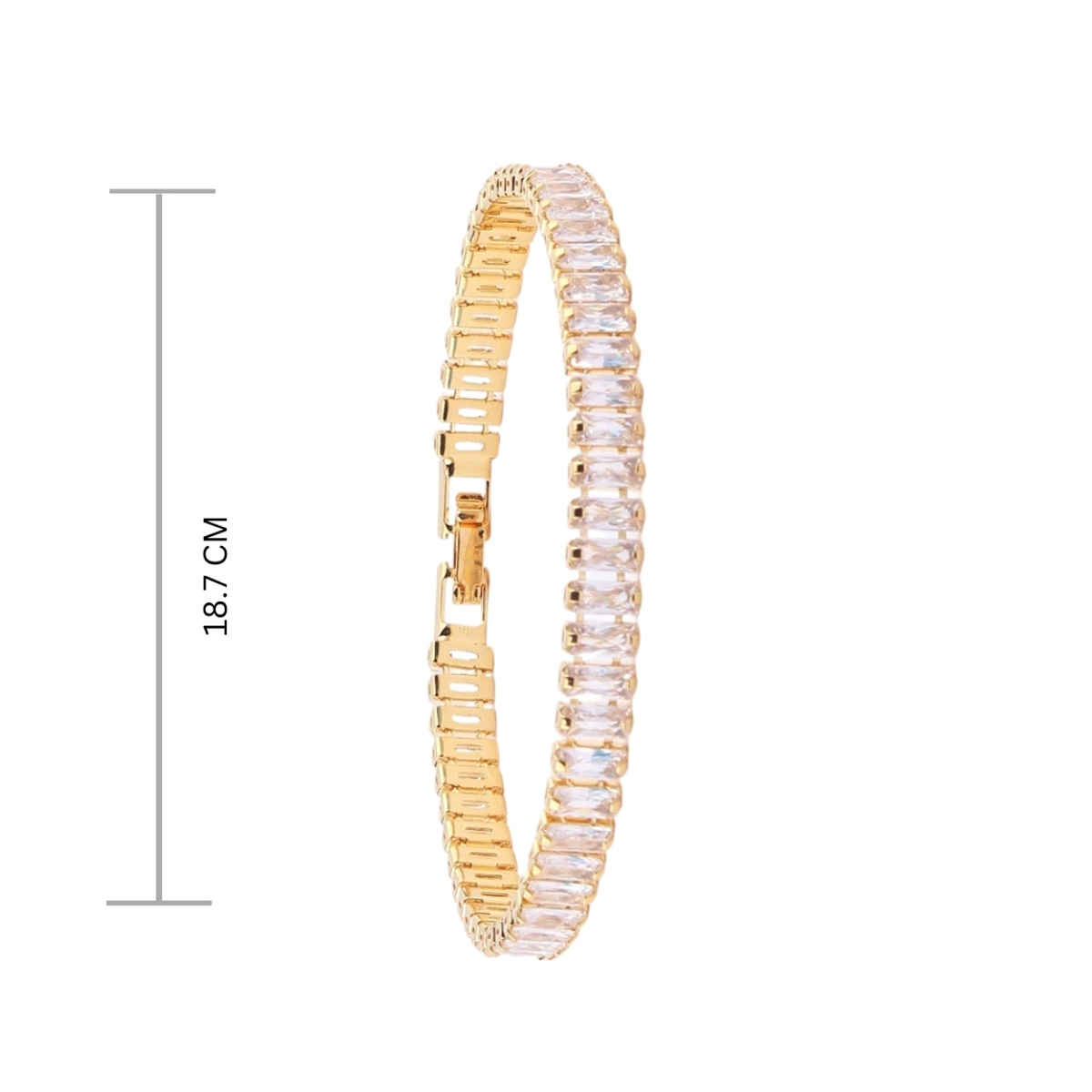 SALTY Glimmer Diamond Tennis Bracelet for Women and Girls| Anti-Tarnish | Gold