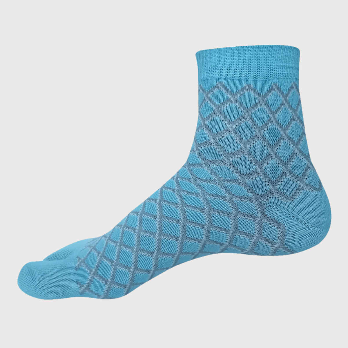 Allen Solly Women's Cotton Quarter Length Diamond Design Socks - Sky Blue, Sea Green, Baby Pink