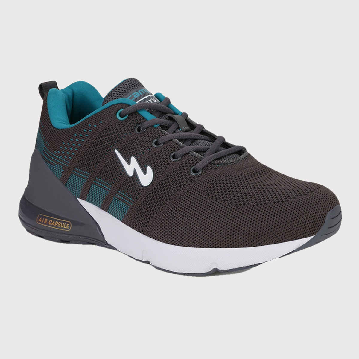 Campus Syrus Grey Teal Blue Men's Running Shoes - UK 6