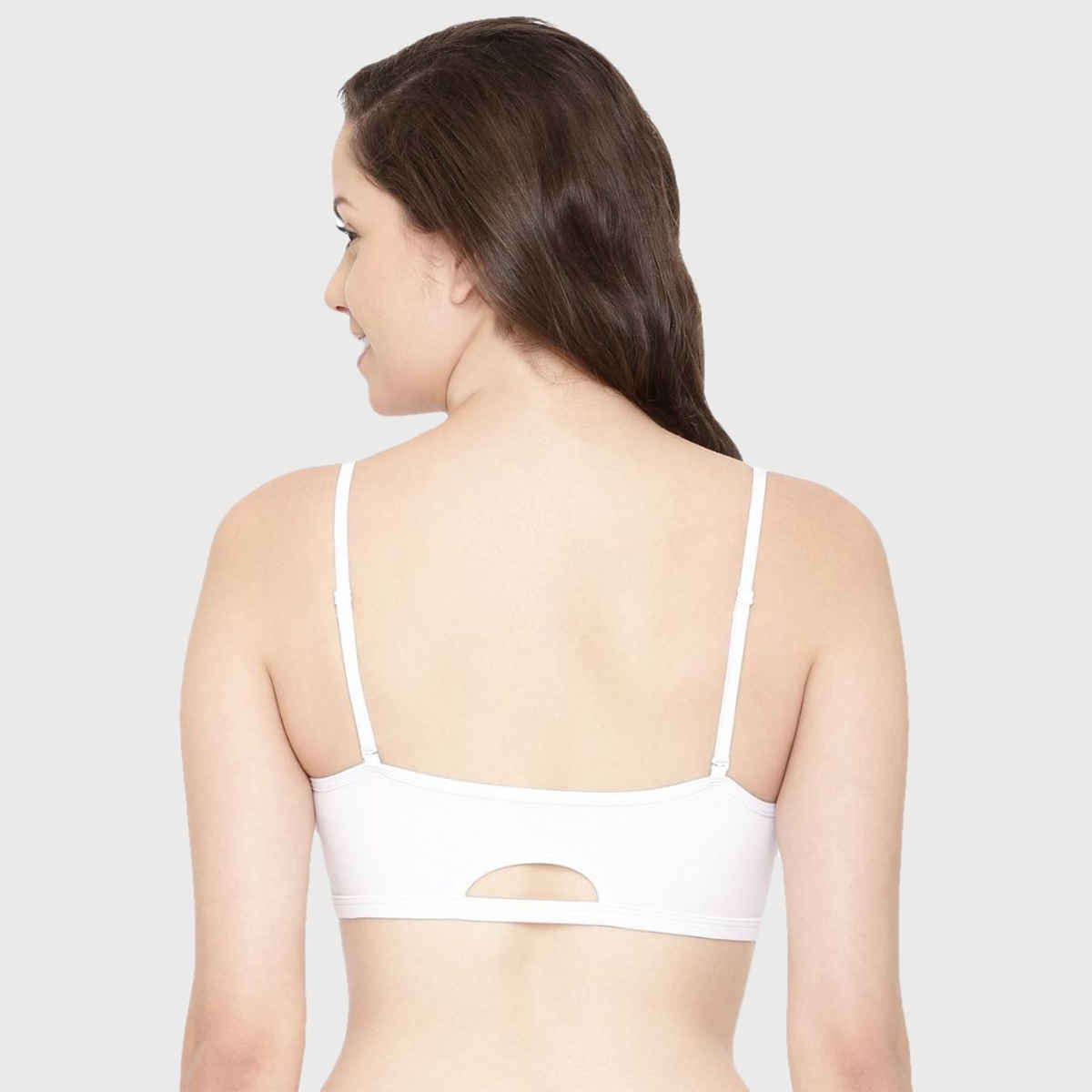 Enamor Women's A022 Full Coverage Comfort Cami Cotton Bra | Non Padded | Wirefree | White - L