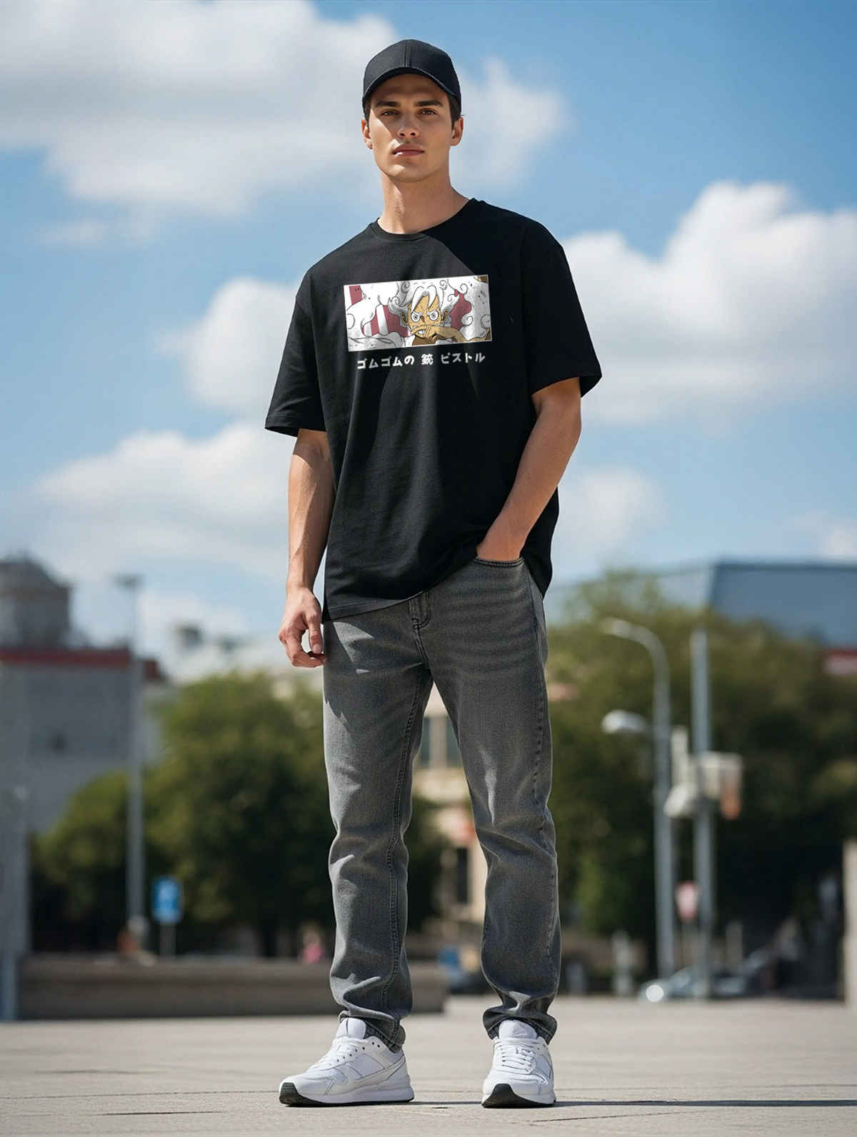 BENNY BROOKS Men's Round Neck half sleeve Oversized T-shirt |AA(ARN)BLACK133 | Black - L