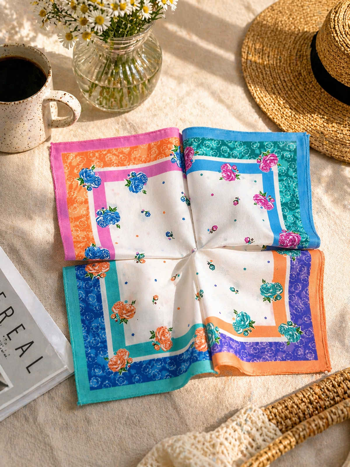 Royal Mart Women's Cotton Handkerchiefs for Daily Use | Multicolour