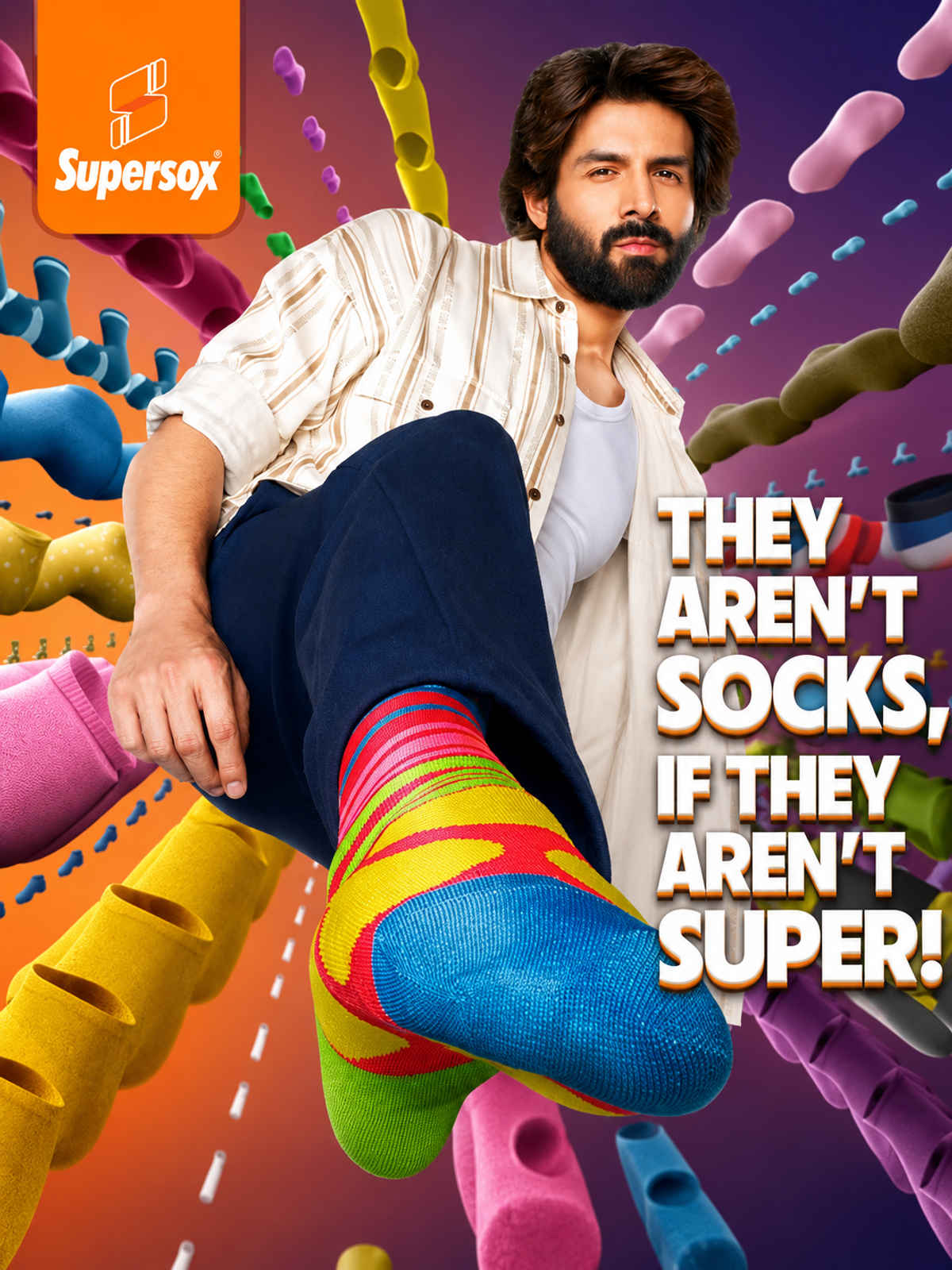 Supersox Women's Combed Cotton Ankle Socks | Multicolour - Free Size