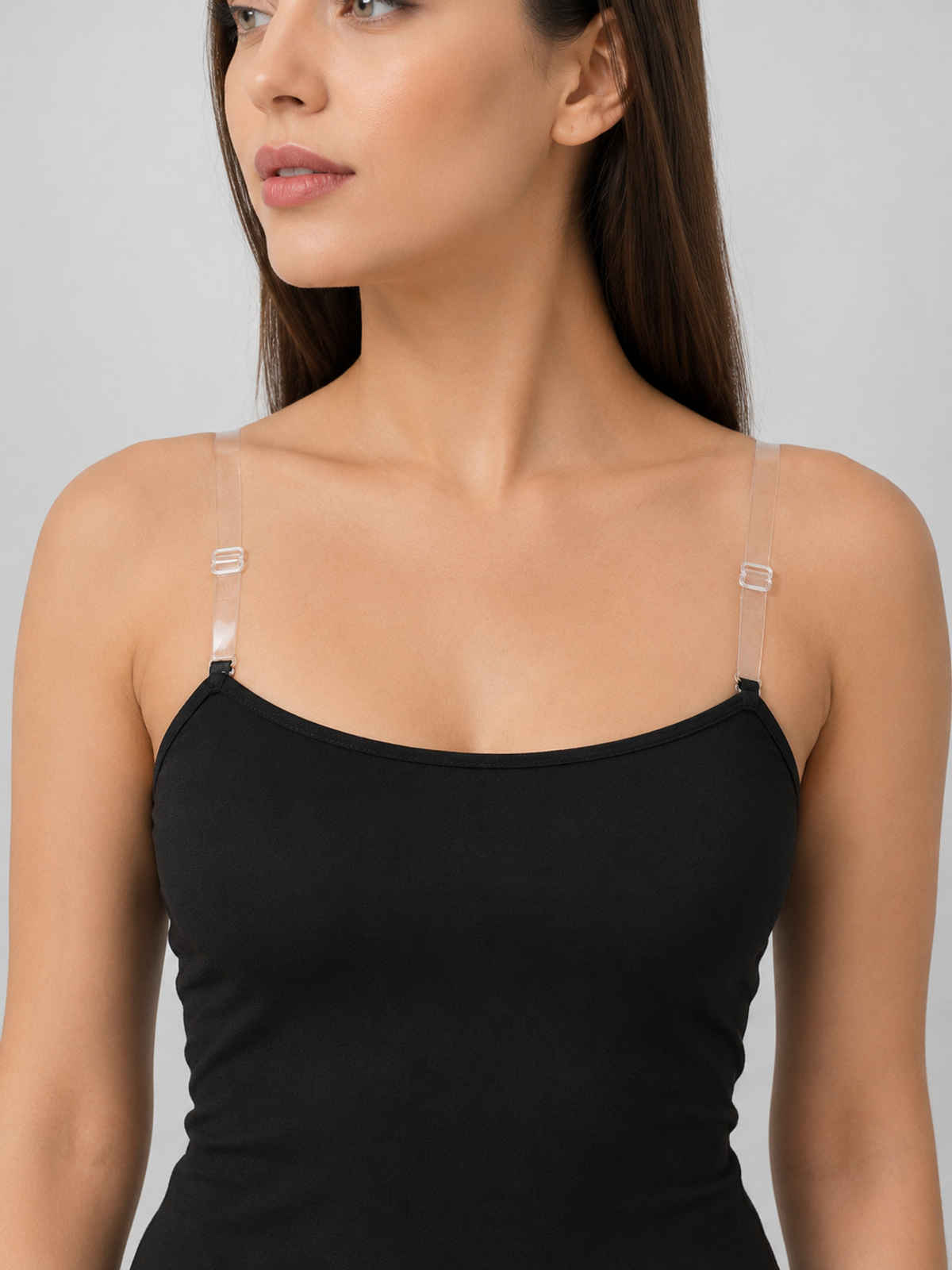 Secrets By ZeroKaata Women's Fashion Bra Strap Set | Silver & Transparent | Free Size