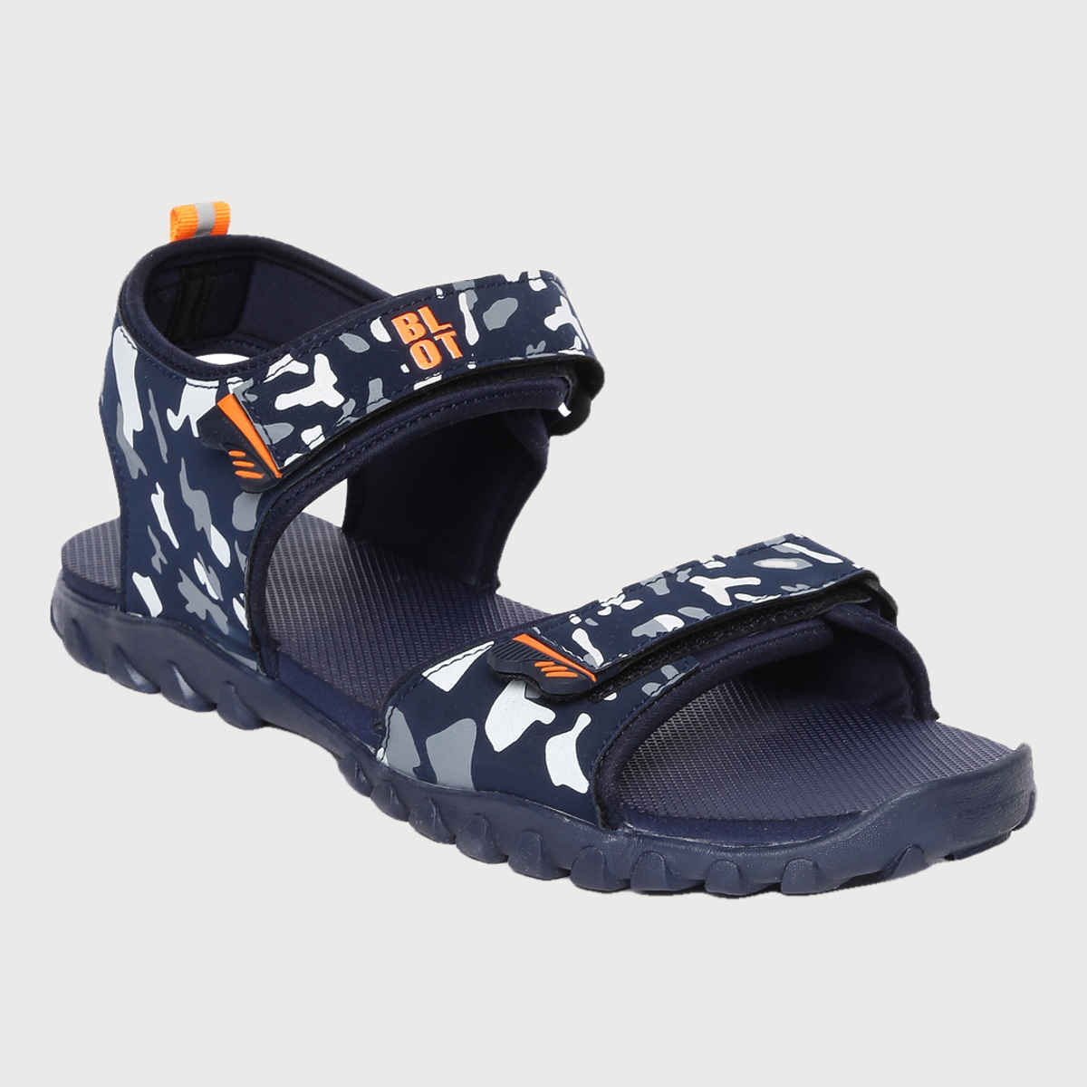 Paragon Blot Men's Blue & Orange Sandals - 10
