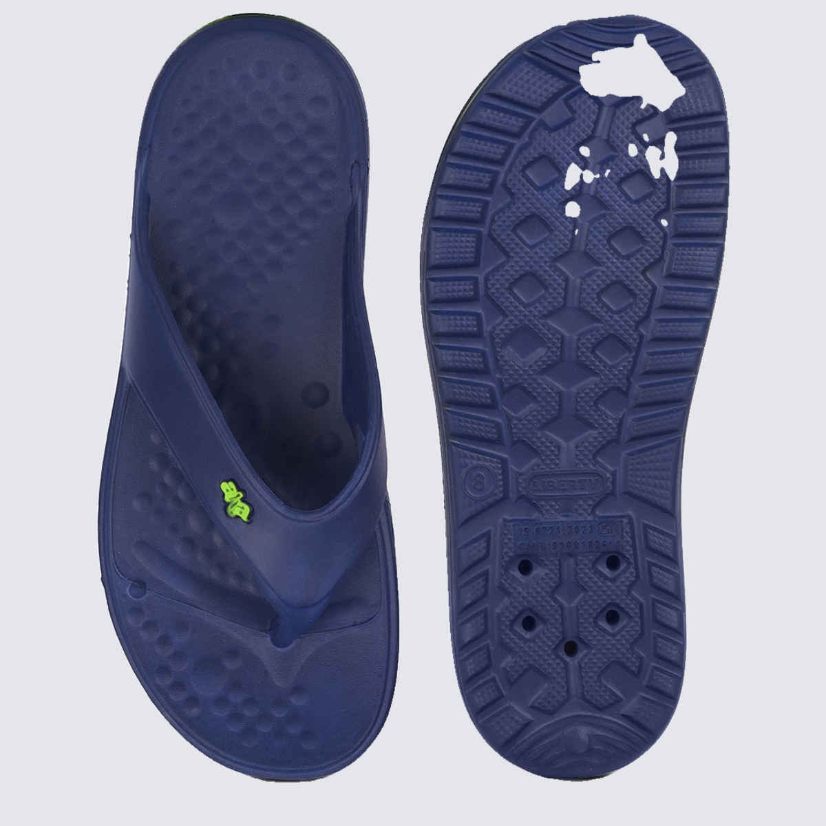 Liberty Apparel Men's A-HA Beachtime Flip-Flop | Navy Blue - UK 10