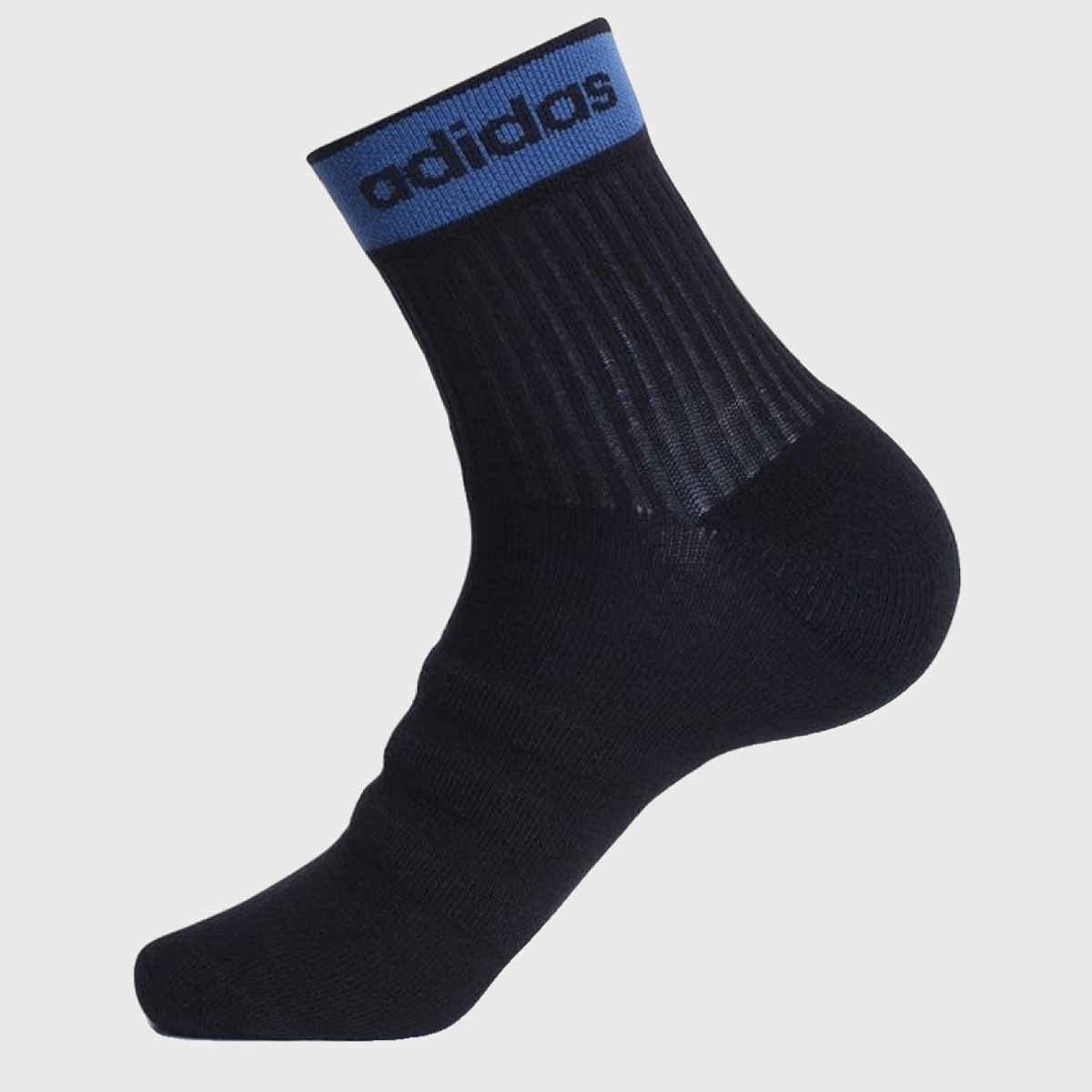 Adidas Men's Heel and Toe Cushion Ankle Socks | One Size | Grey Melange and Black