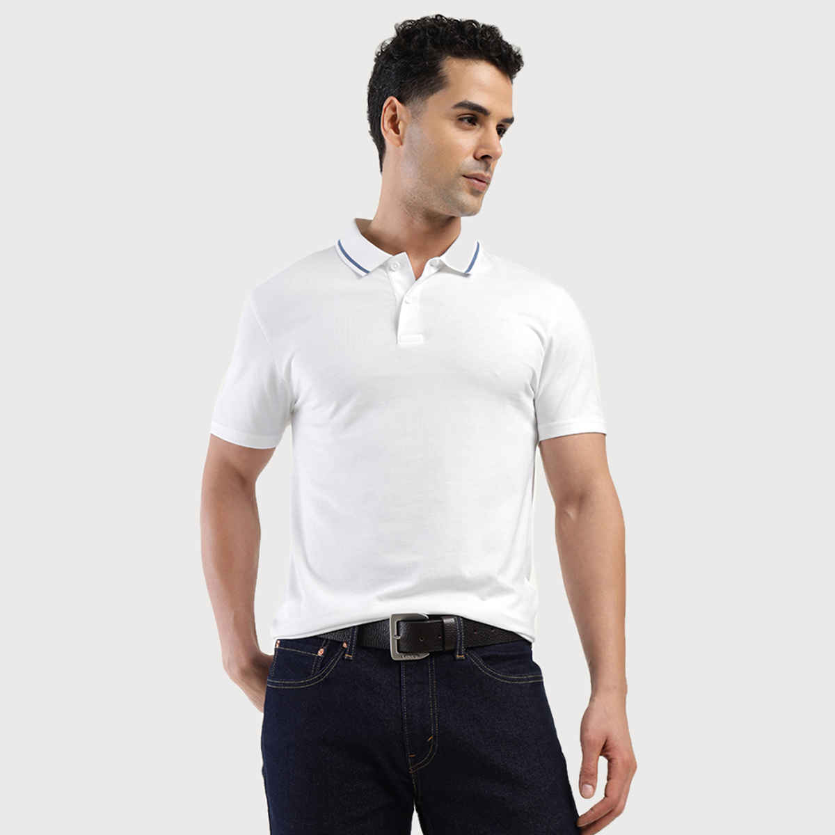 Levi's Men's 100% BCI Cotton Polo T-shirt | White - S