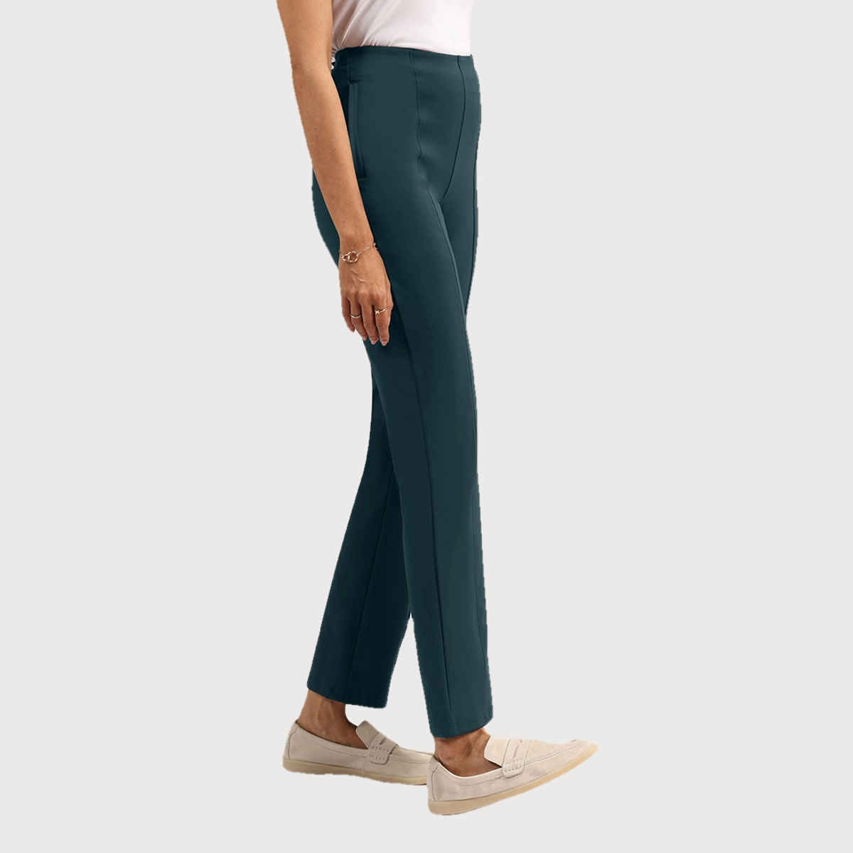 Blissclub Women's Ultimate Straight Pants - Gargi Green Pine | XXL