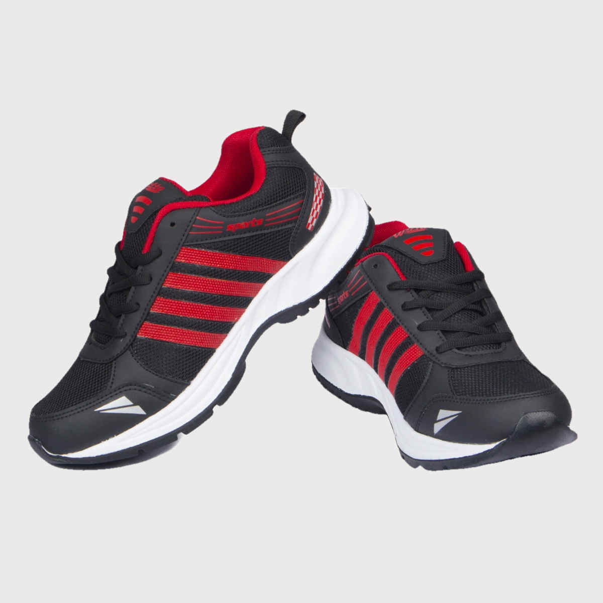 Asian Wndr-13 Men Sports Shoes | Black-Red | Size-7