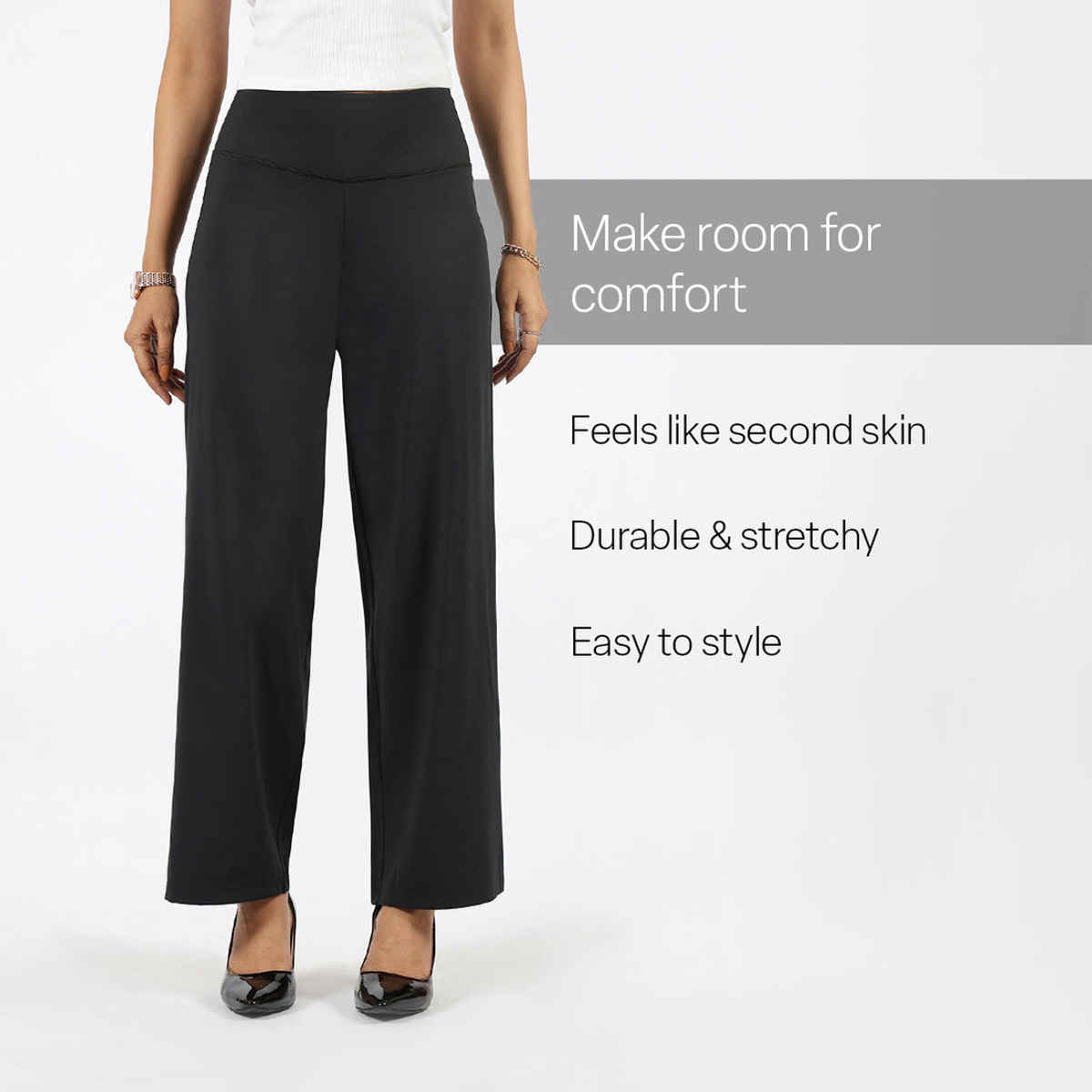 Blissclub Women's Ultimate Wide Legged Pants - Lite Black | XL