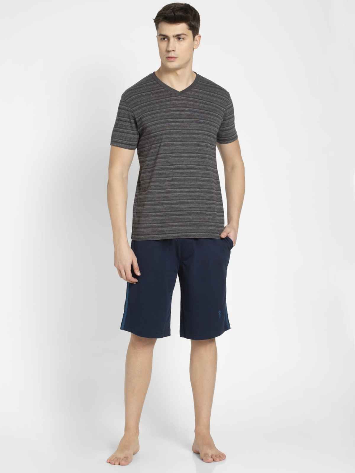 Jockey 9426 Men's Super Combed Cotton Rich Regular Fit Solid Shorts|Pockets | Multicolor-M