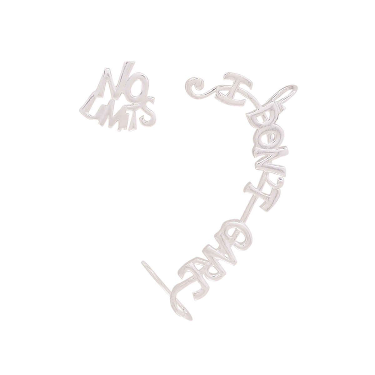 Voylla Truck Art I Don't Care-No Limit Lettering Earrings