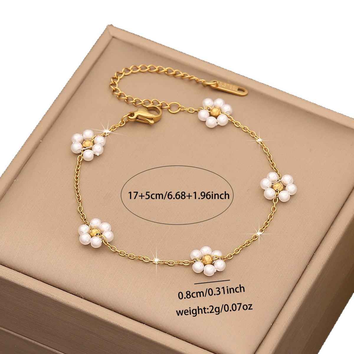 Beautynx Pearl Blossom Bracelet | BNX-BR-0005 - Gold