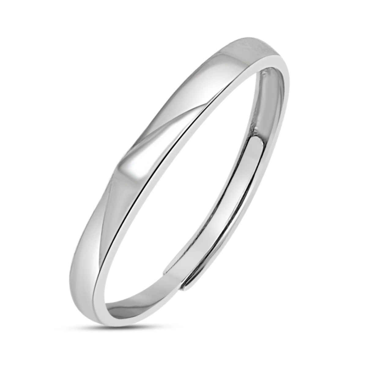 Zavya Rhodium Plated 925 Sterling Silver Ring