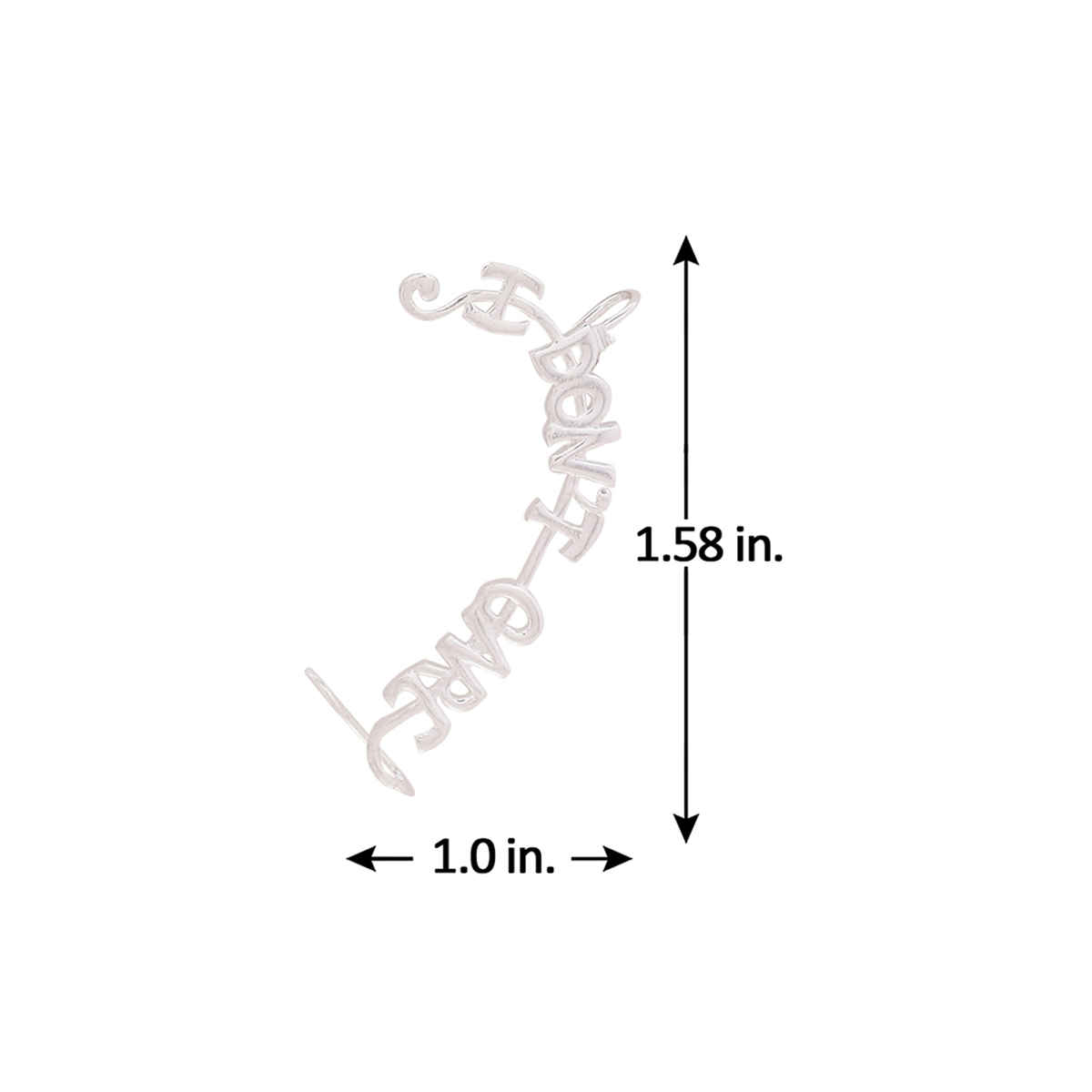 Voylla Truck Art I Don't Care-No Limit Lettering Earrings