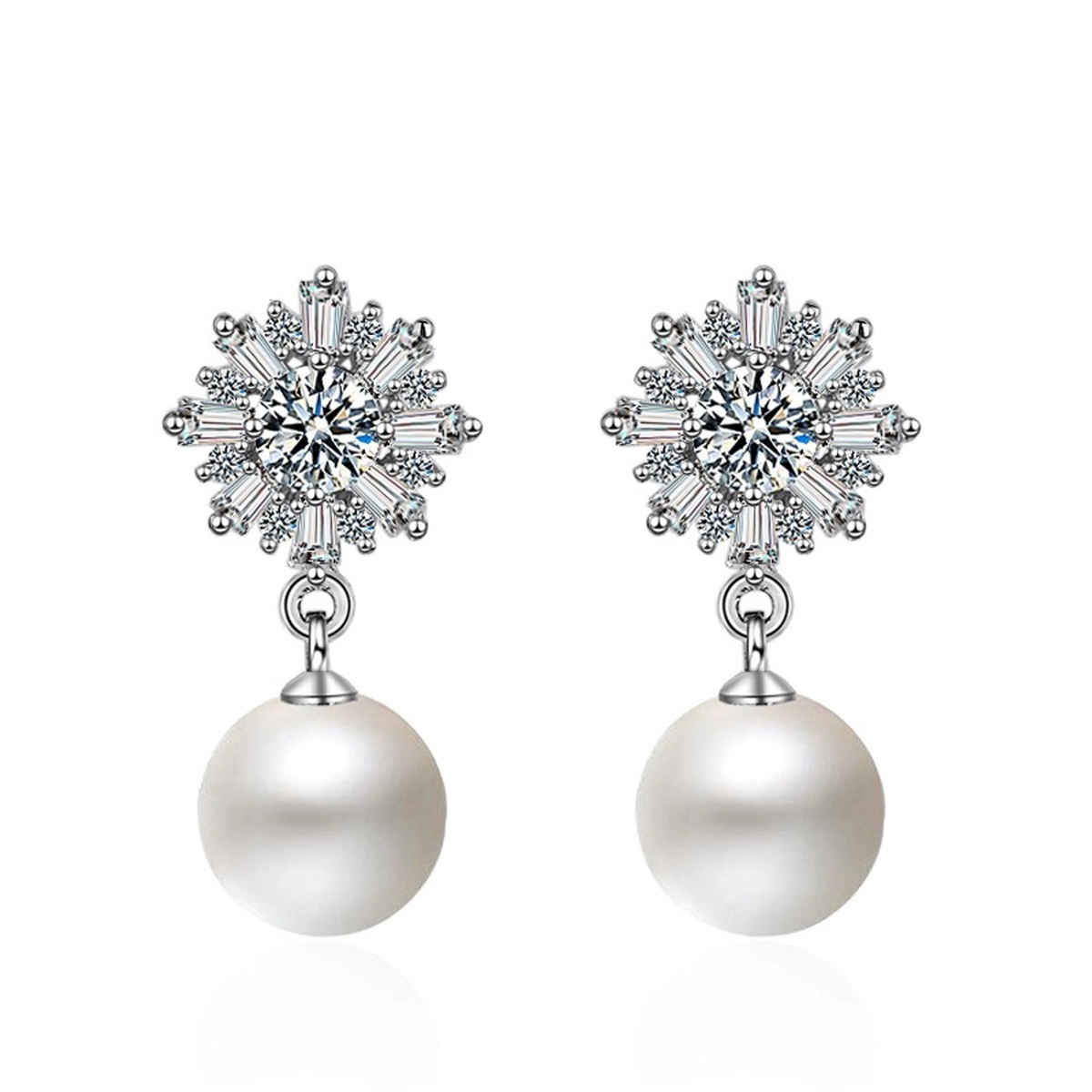 Shining Diva Fashion Latest Stylish Pearl Earrings for Women & Girls | 10717er