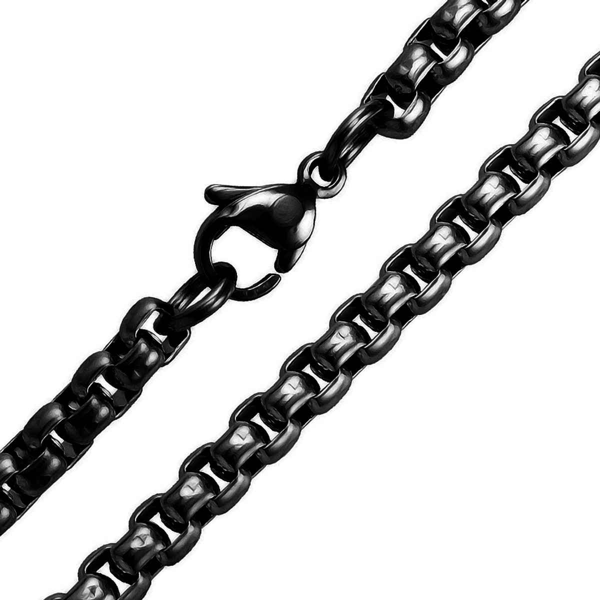 Nakabh Men's Black Chain | NAK-1700614 | 52 cm