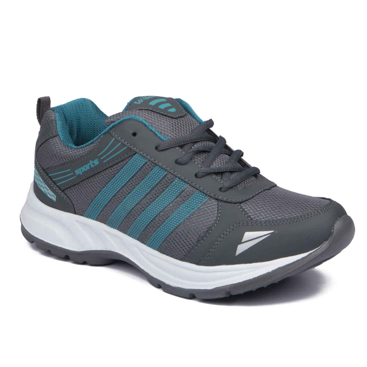 Asian Wndr-13 Men Sports Shoes Grey-Firozi (Size-10)