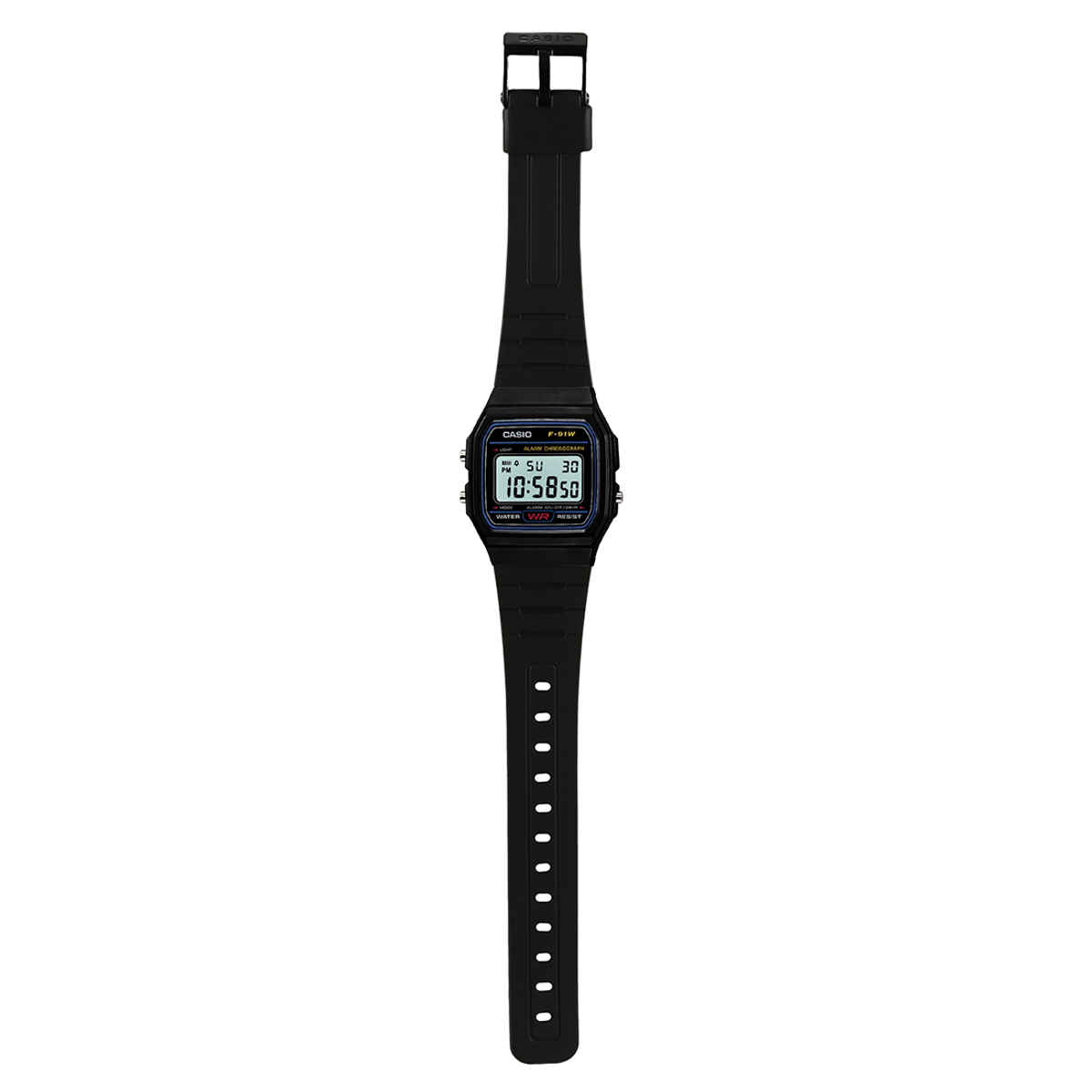Casio Unisex Youth Series Digital Black Dial Watch | F-91W-1Q (D002)