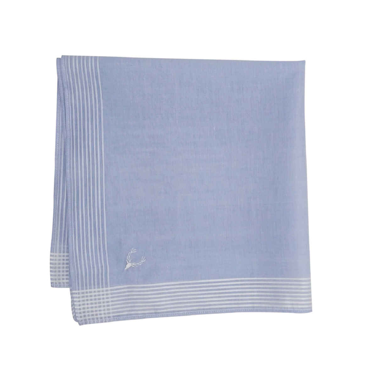Allen Solly Men's Cotton Pastel Handkerchief | Blue & White