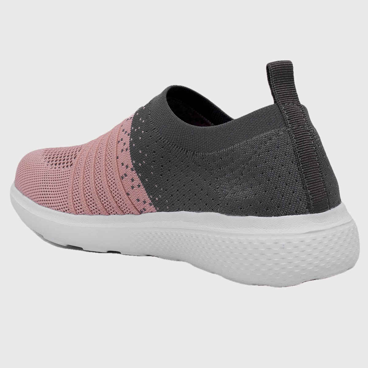 Asian Women s Elasto-02 Grey Pink Laceless Shoes | UK-5