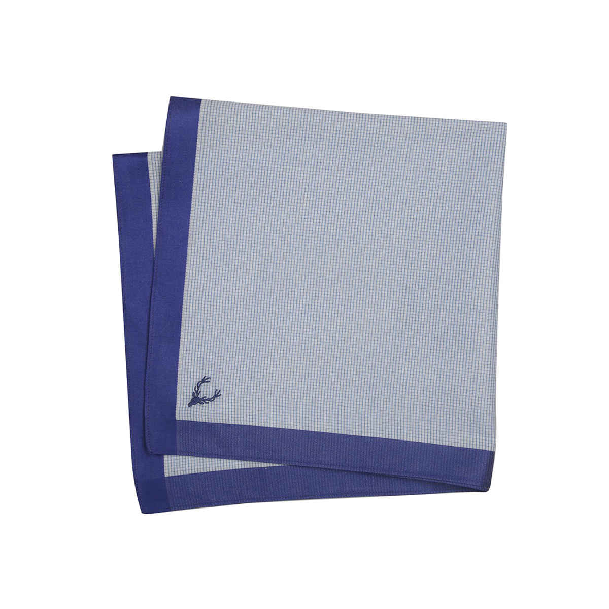 Allen Solly Men's Cotton Checks Handkerchief | Blue & White