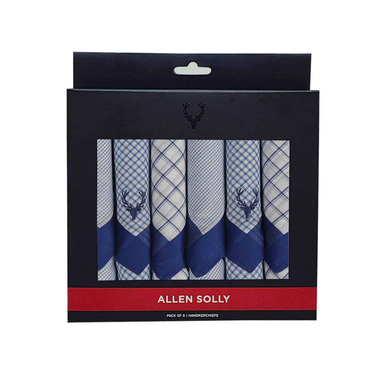 Allen Solly Men's Cotton Checks Handkerchief | Blue & White