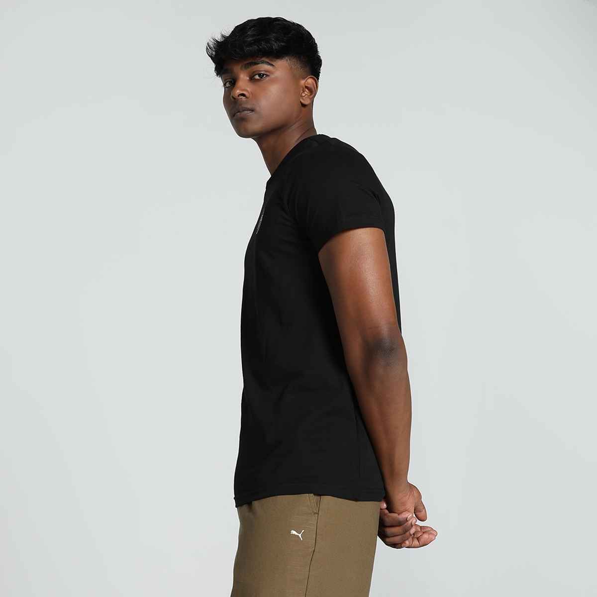 Puma Men's Round Graphic SS Tee | Black - M