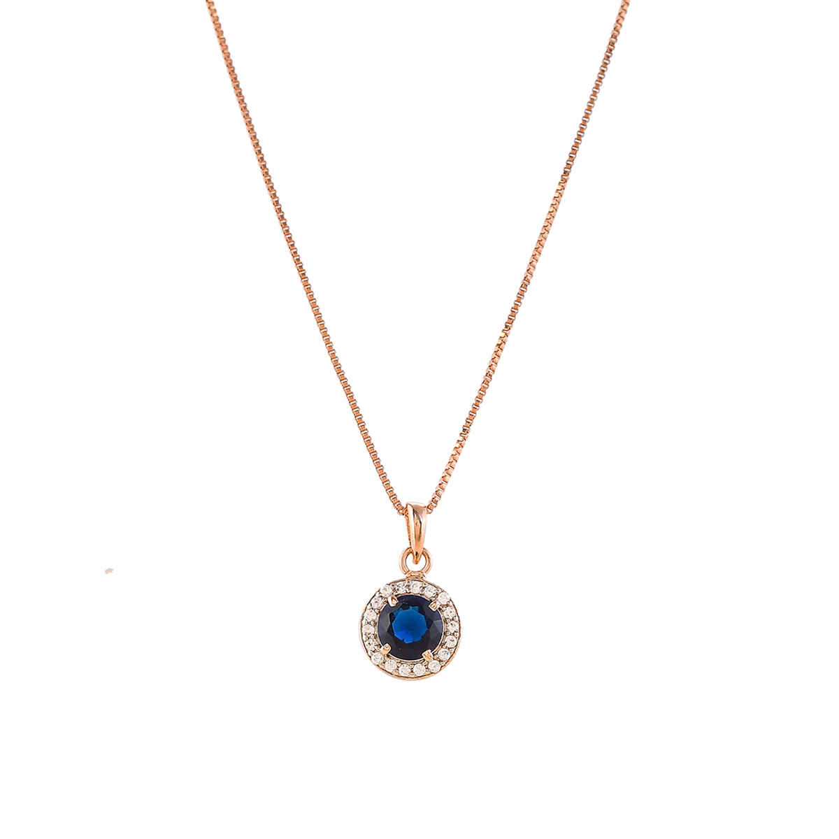 Voylla Sparkling Essentials Blue Round Cut Cluster Setting CZ Box Set