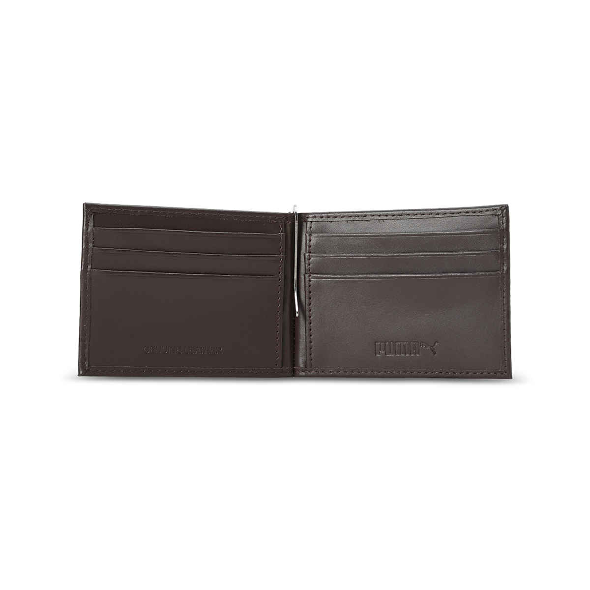 Puma Wallet Genuine Leather Unisex - Brown