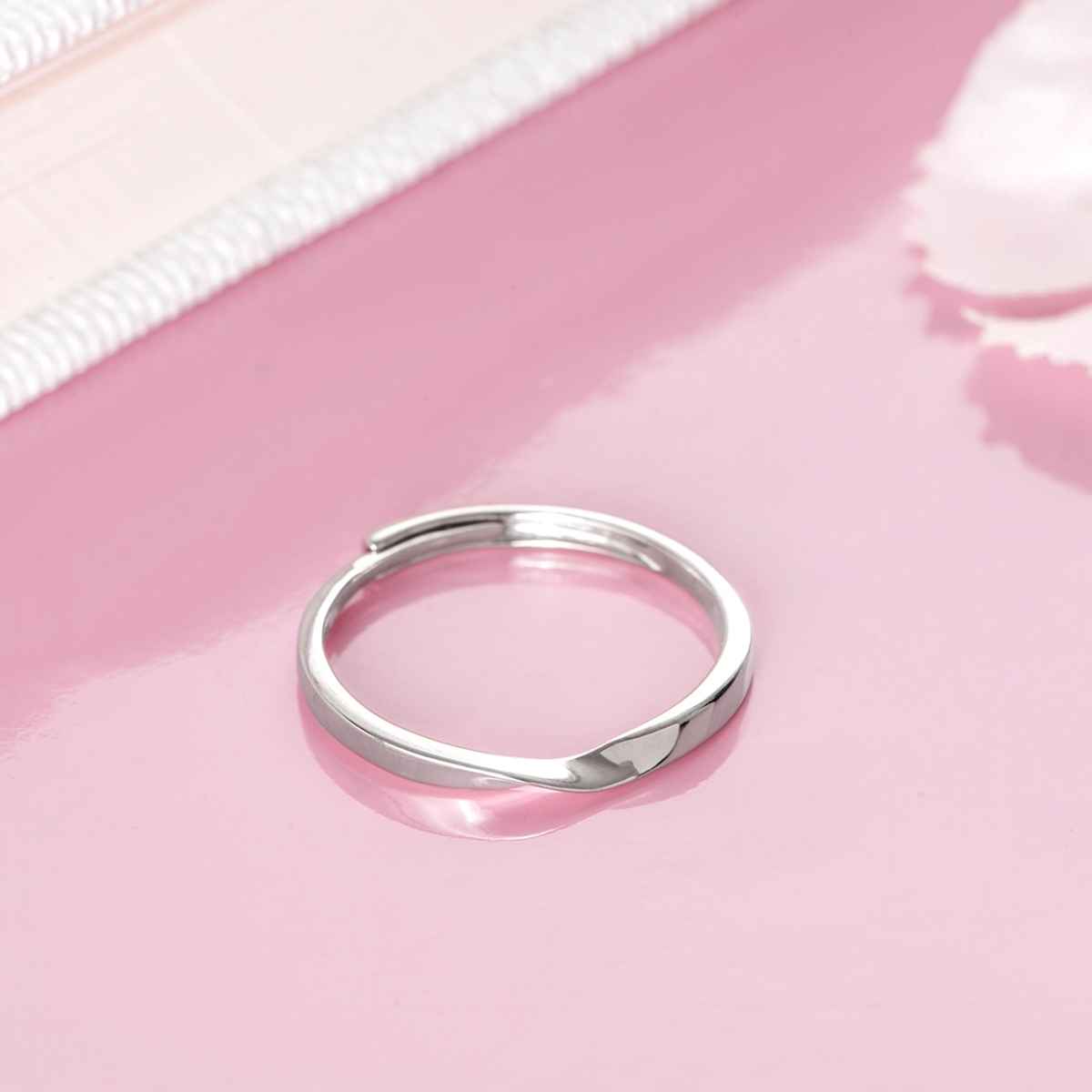 Zavya SolidRhodium Plated 925 Sterling Silver Ring