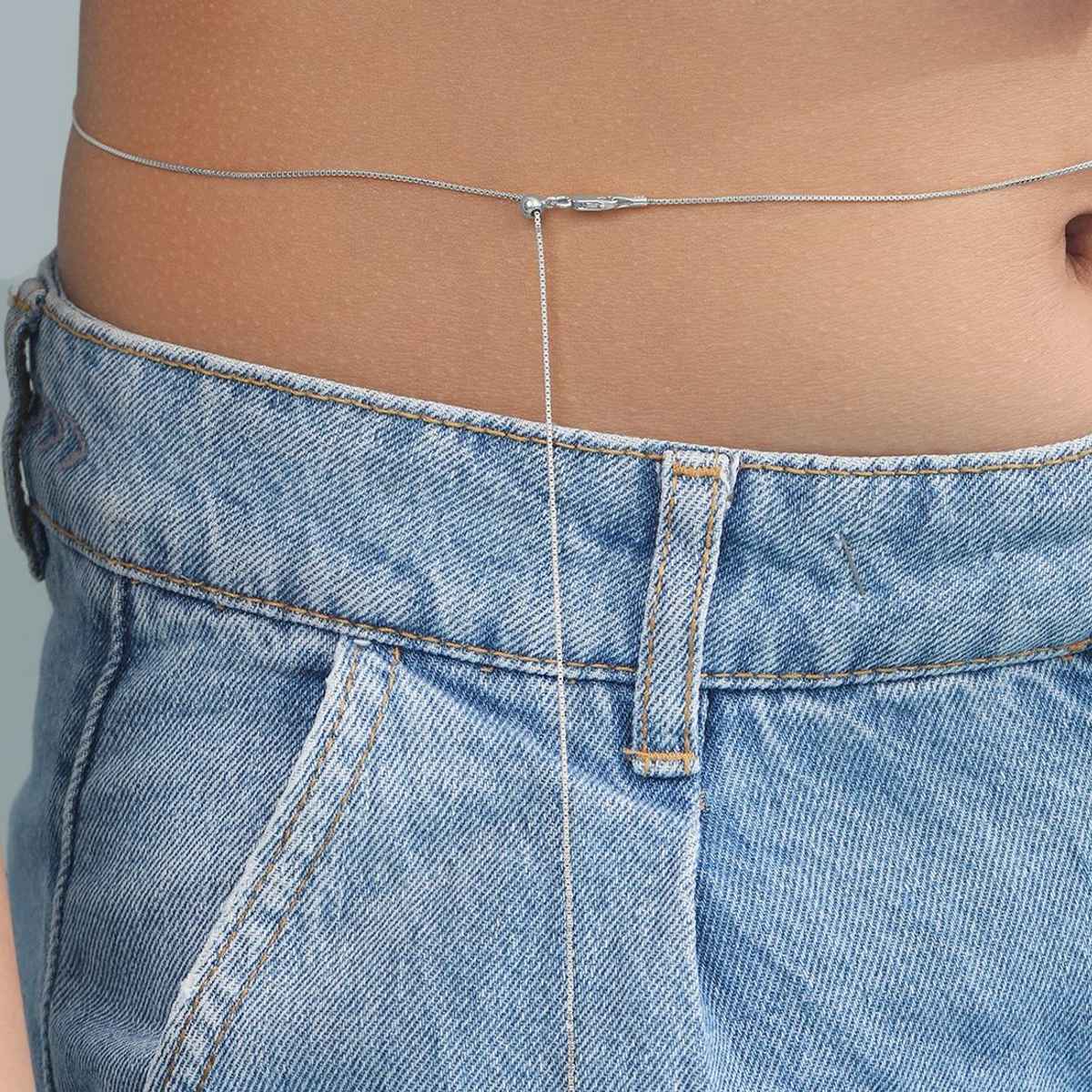 Zavya Rose Gold Plated 925 Sterling Silver Waist Chain