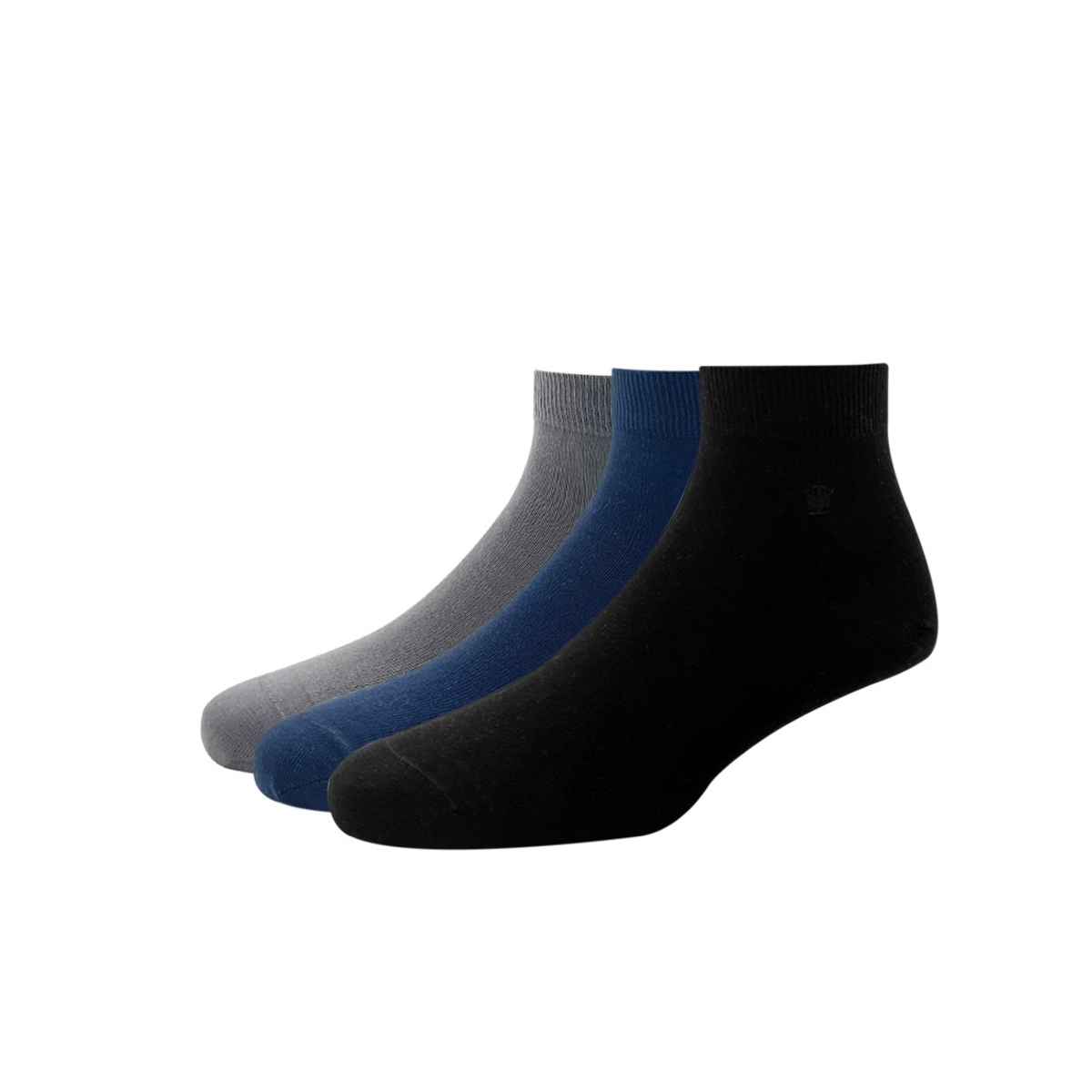 Louis Philippe Men's Solid Cotton and Elastane Socks | Black - Free Size