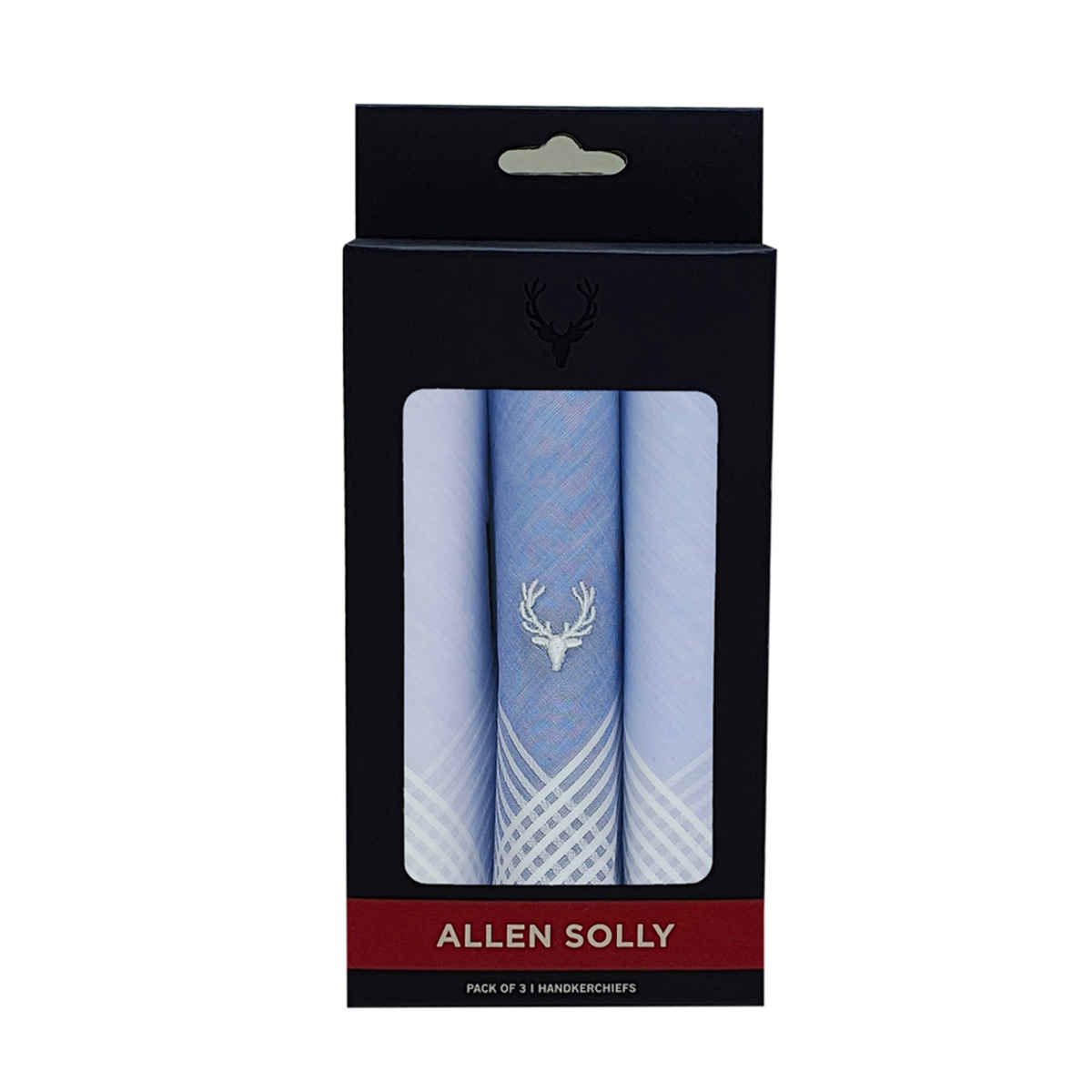 Allen Solly Men's Cotton Pastel Handkerchief | Blue & White