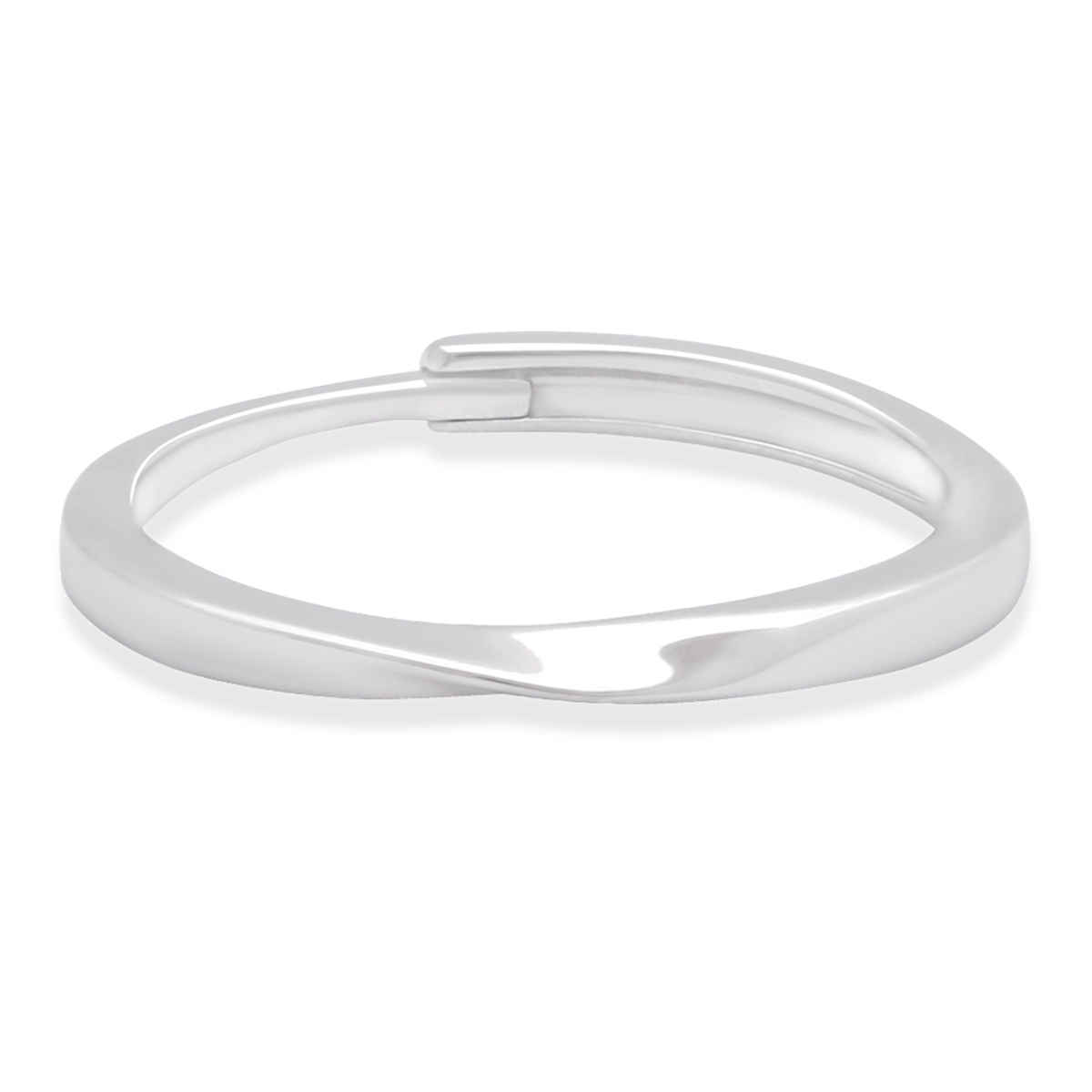 Zavya SolidRhodium Plated 925 Sterling Silver Ring