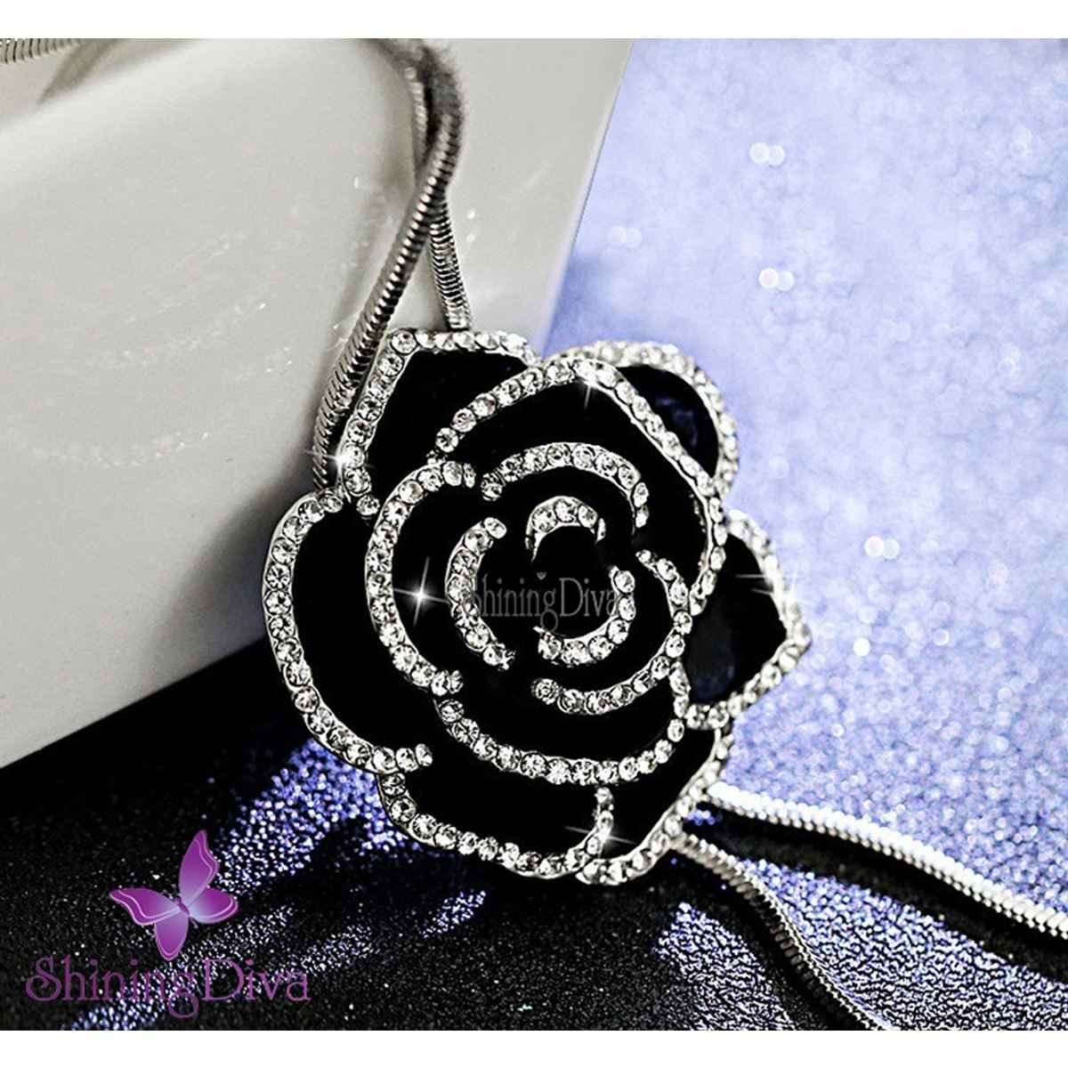 Shining Diva Fashion Pendent for Girls With Long Chain Pendant Necklace for Women & Girls | 9279np