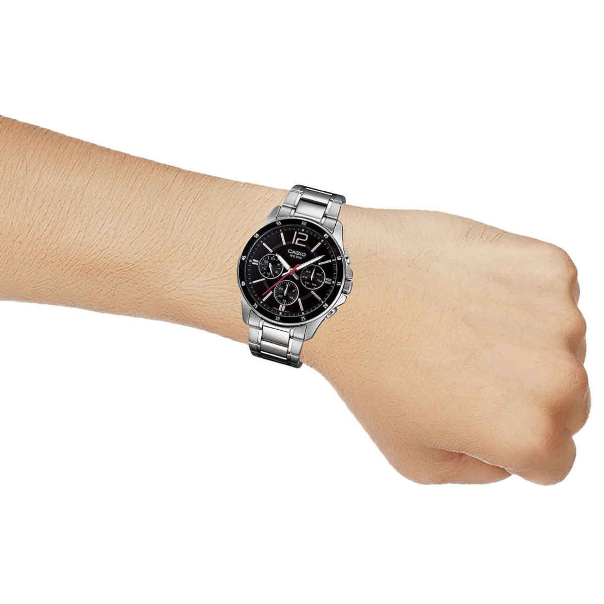 Casio Men's Enticer Analog Black Dial Watch | MTP-1374D-1AVDF (A832)