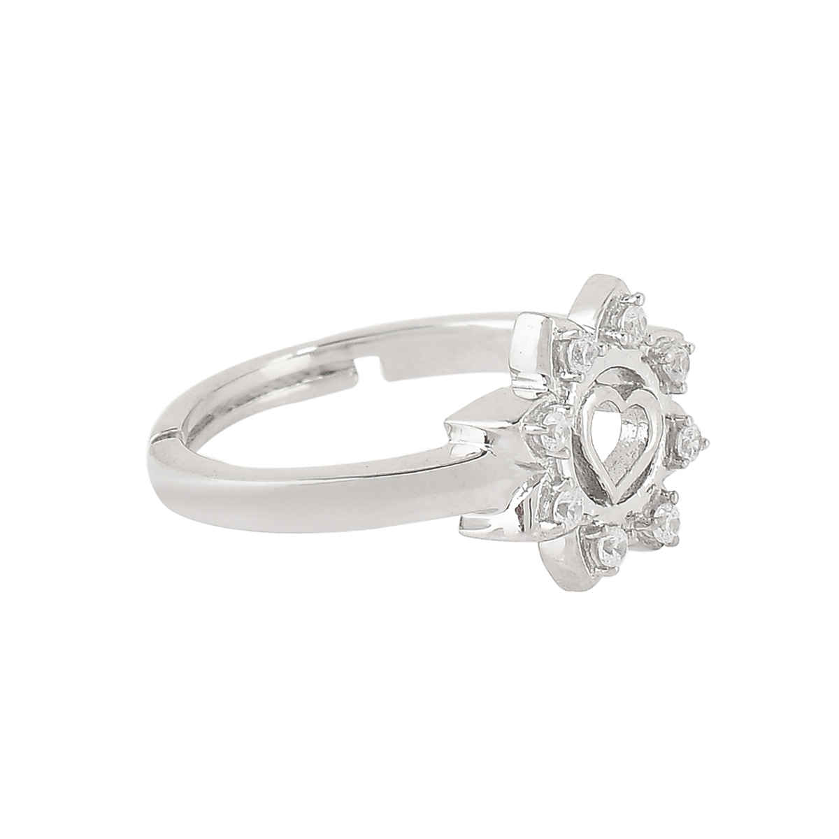 Voylla Collection Floral Heart Ring