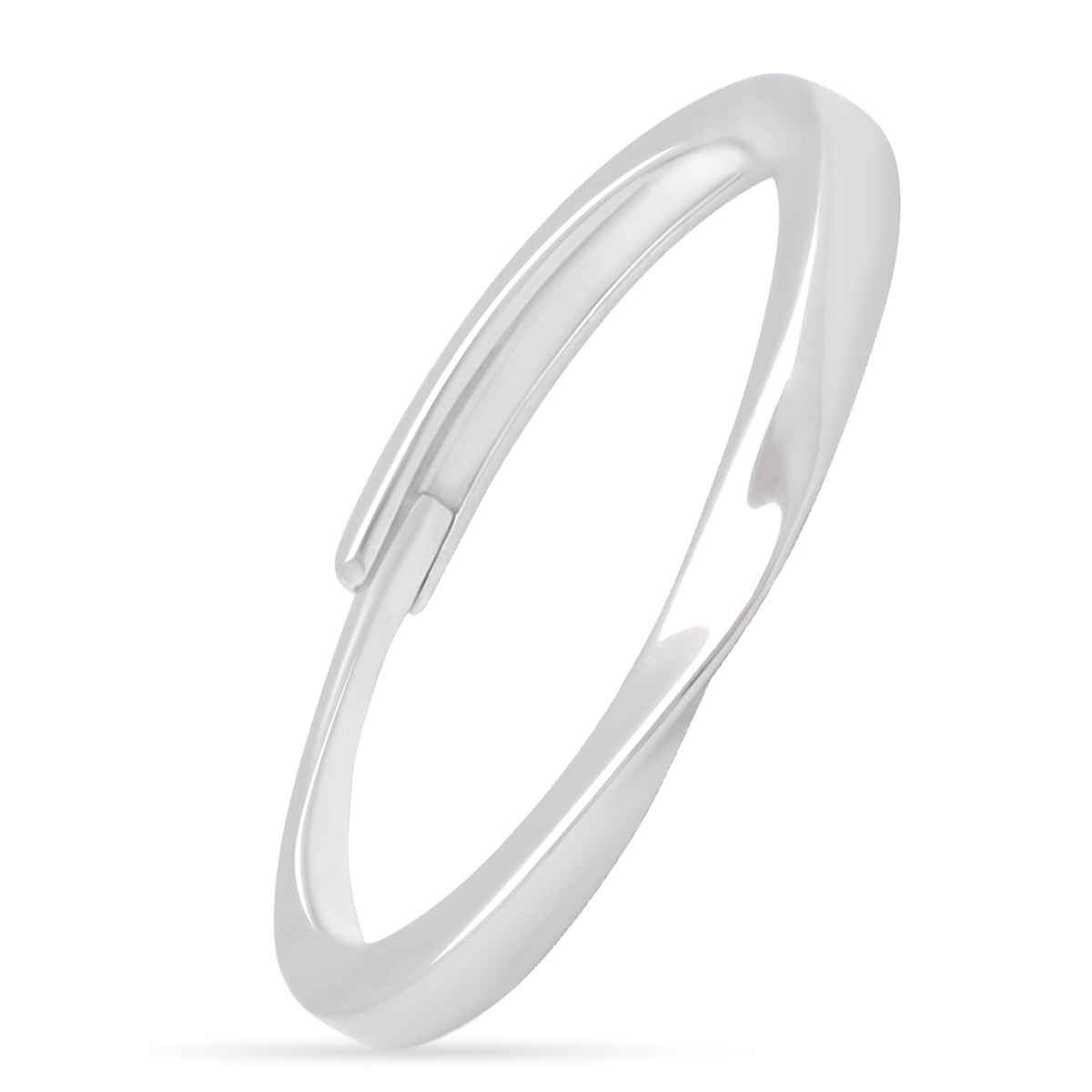 Zavya SolidRhodium Plated 925 Sterling Silver Ring