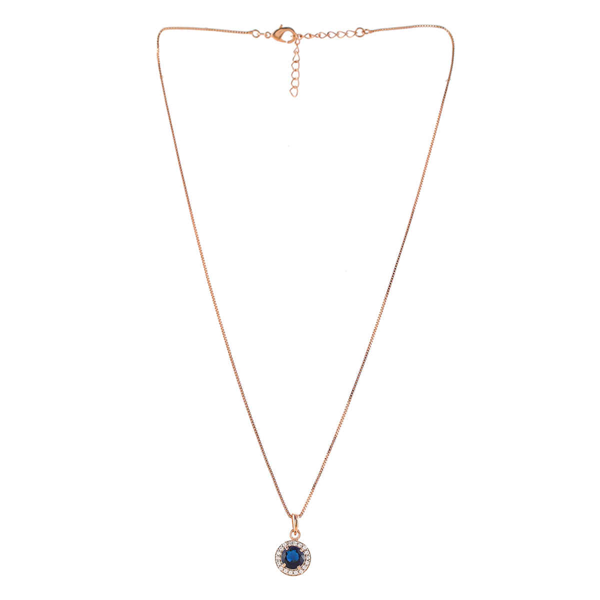 Voylla Sparkling Essentials Blue Round Cut Cluster Setting CZ Box Set