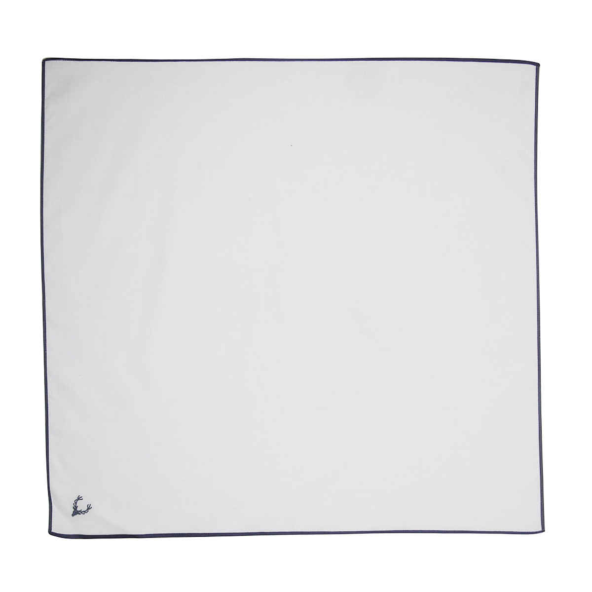 Allen Solly Men's Cotton Colour Border Handkerchief | Navy Blue & White