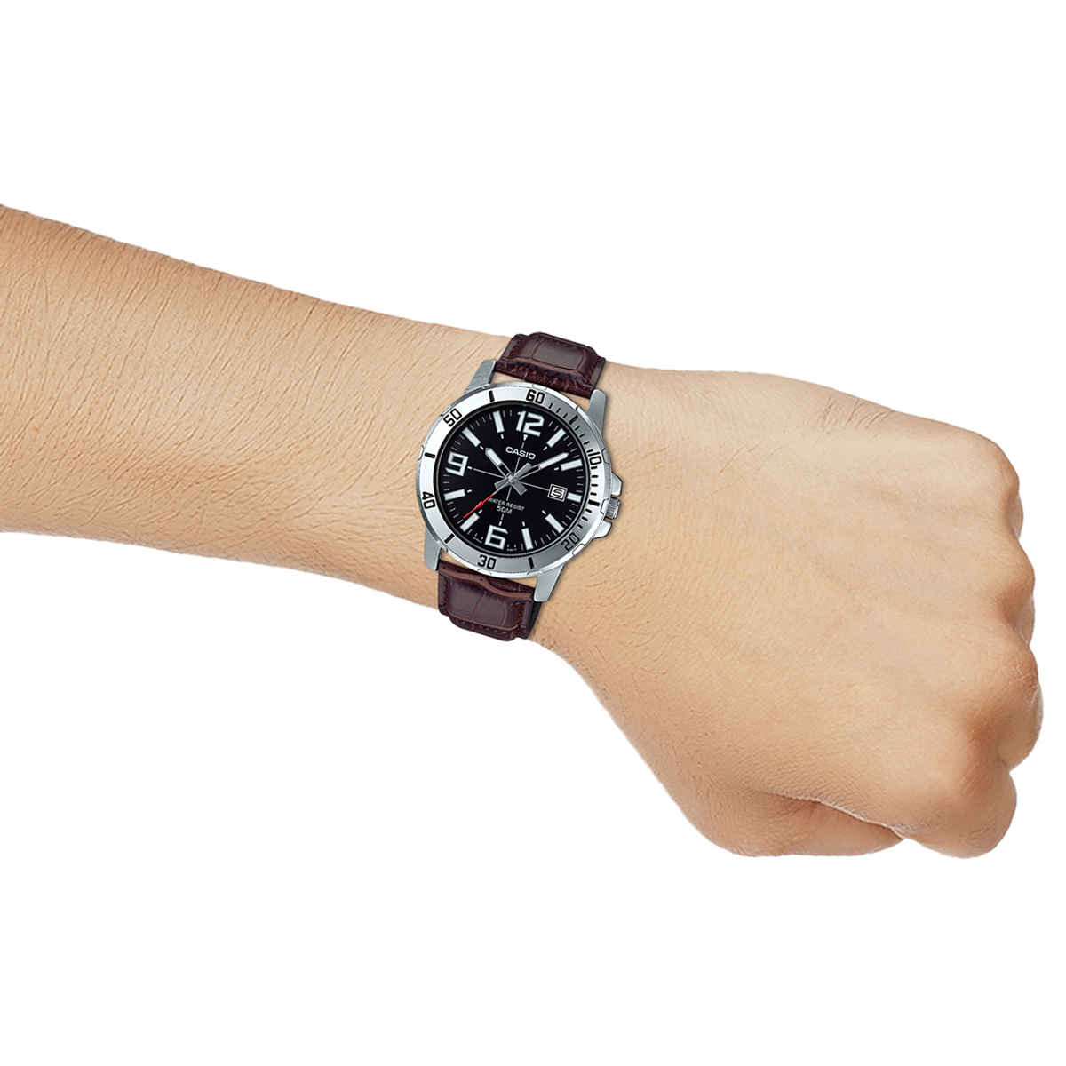 Casio Men's Enticer Analog Black Dial Watch | MTP-VD01L-1BVUDF (A1370)