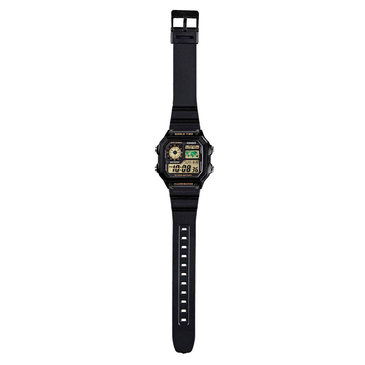 Casio Men's Youth Series Digital Black Dial Watch | AE-1200WH-1BVDF (D098)