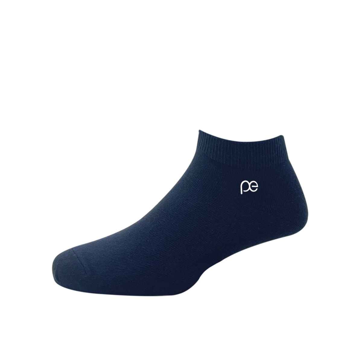 Peter England Men's Solid Cotton and Elastane Ankle Socks | Black - Free Size