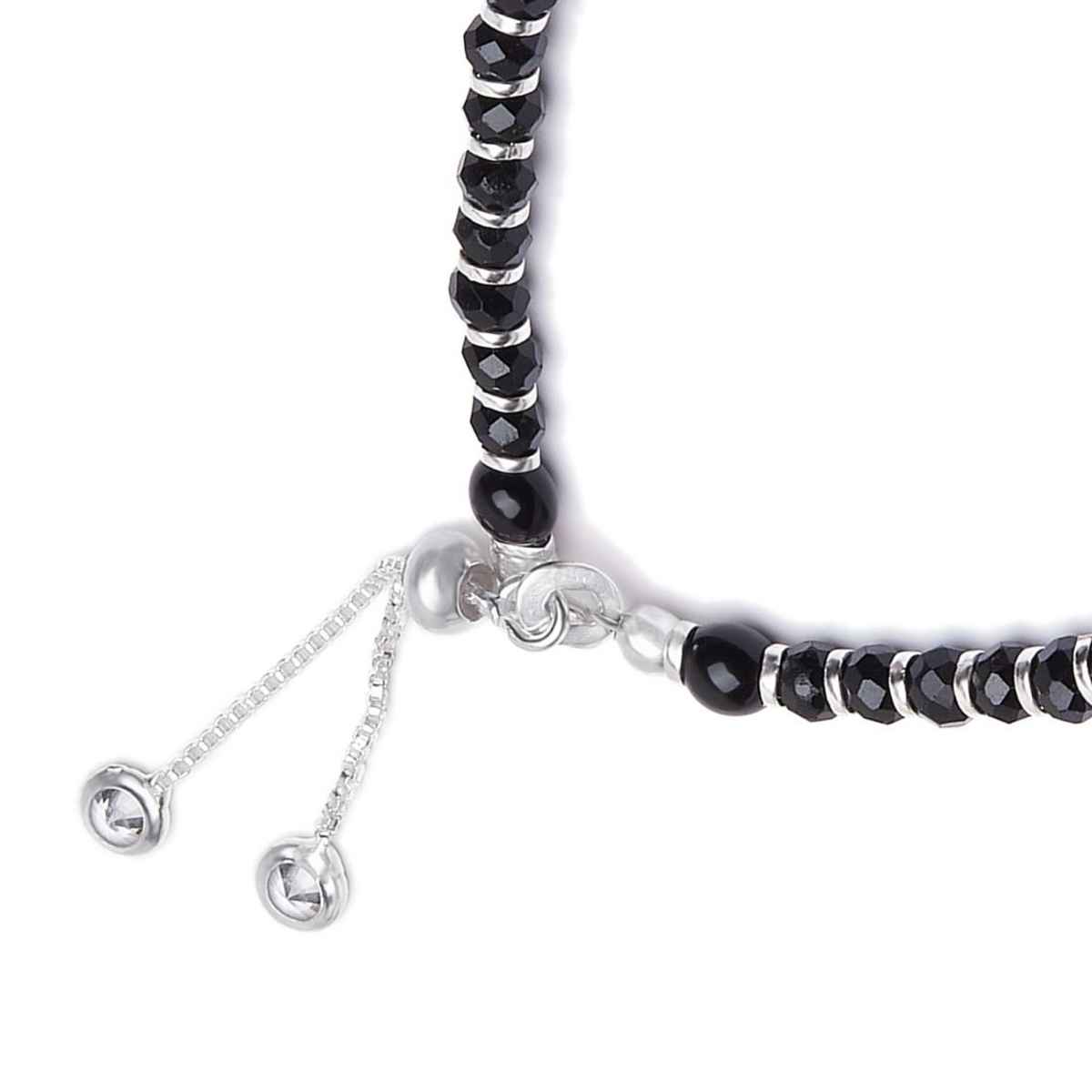 Zavya Evil Eye Rhodium Plated 925 Sterling Silver Nazaria Bracelet