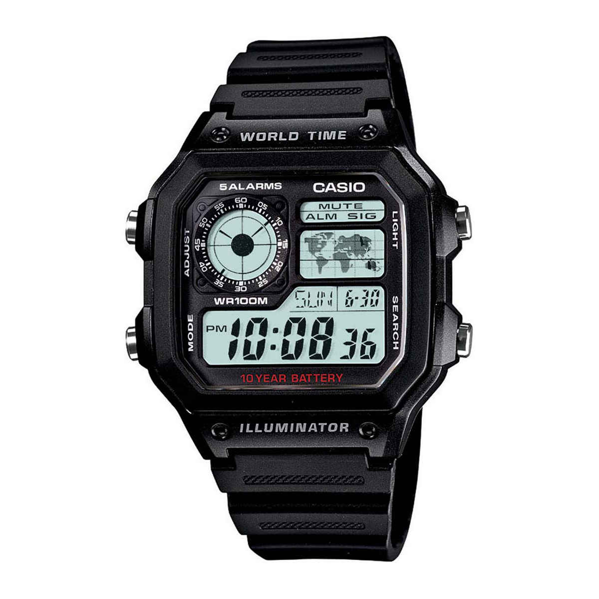 Casio Men's Youth Series Digital Grey Dial Watch | AE-1200WH-1AVDF (D097)