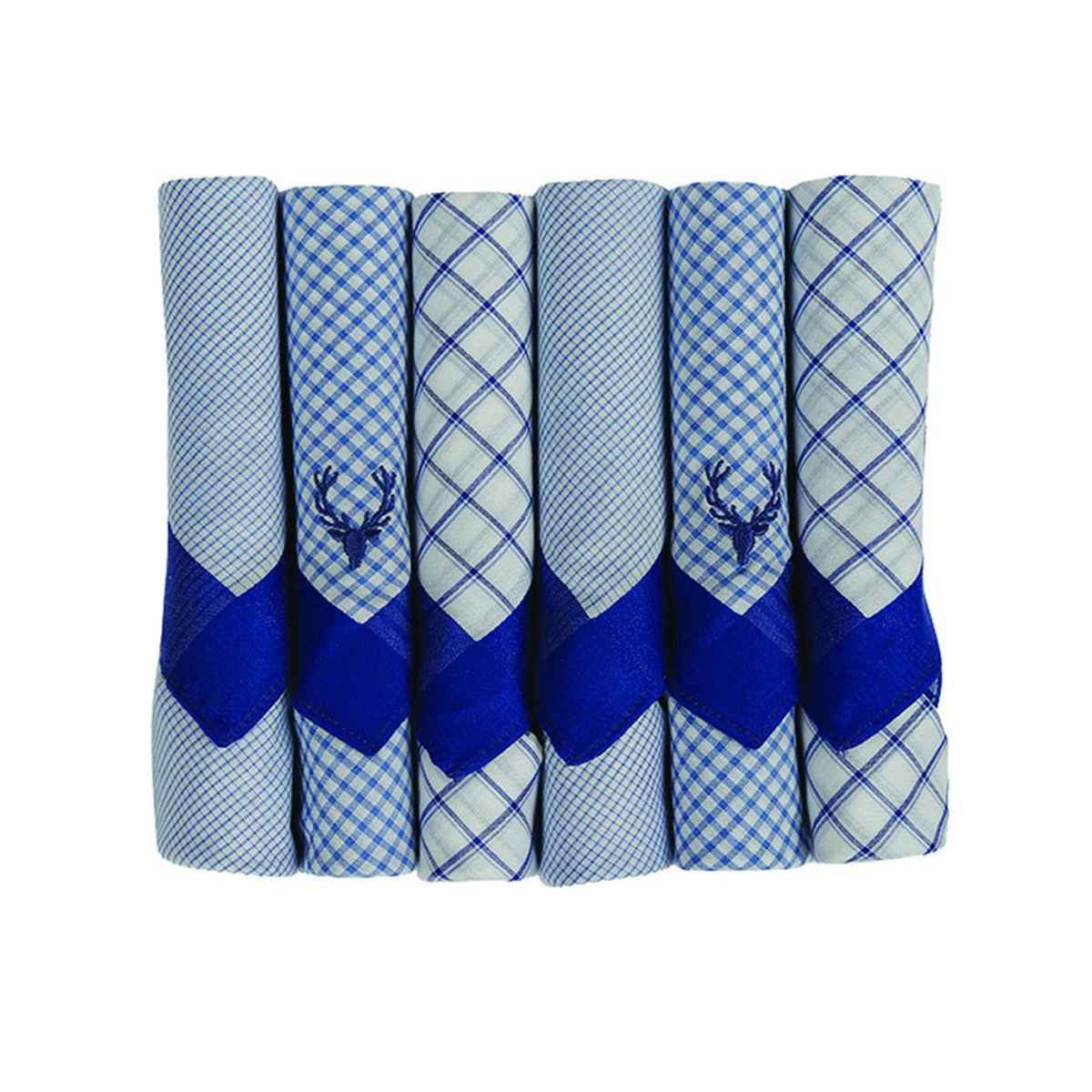 Allen Solly Men's Cotton Checks Handkerchief | Blue & White